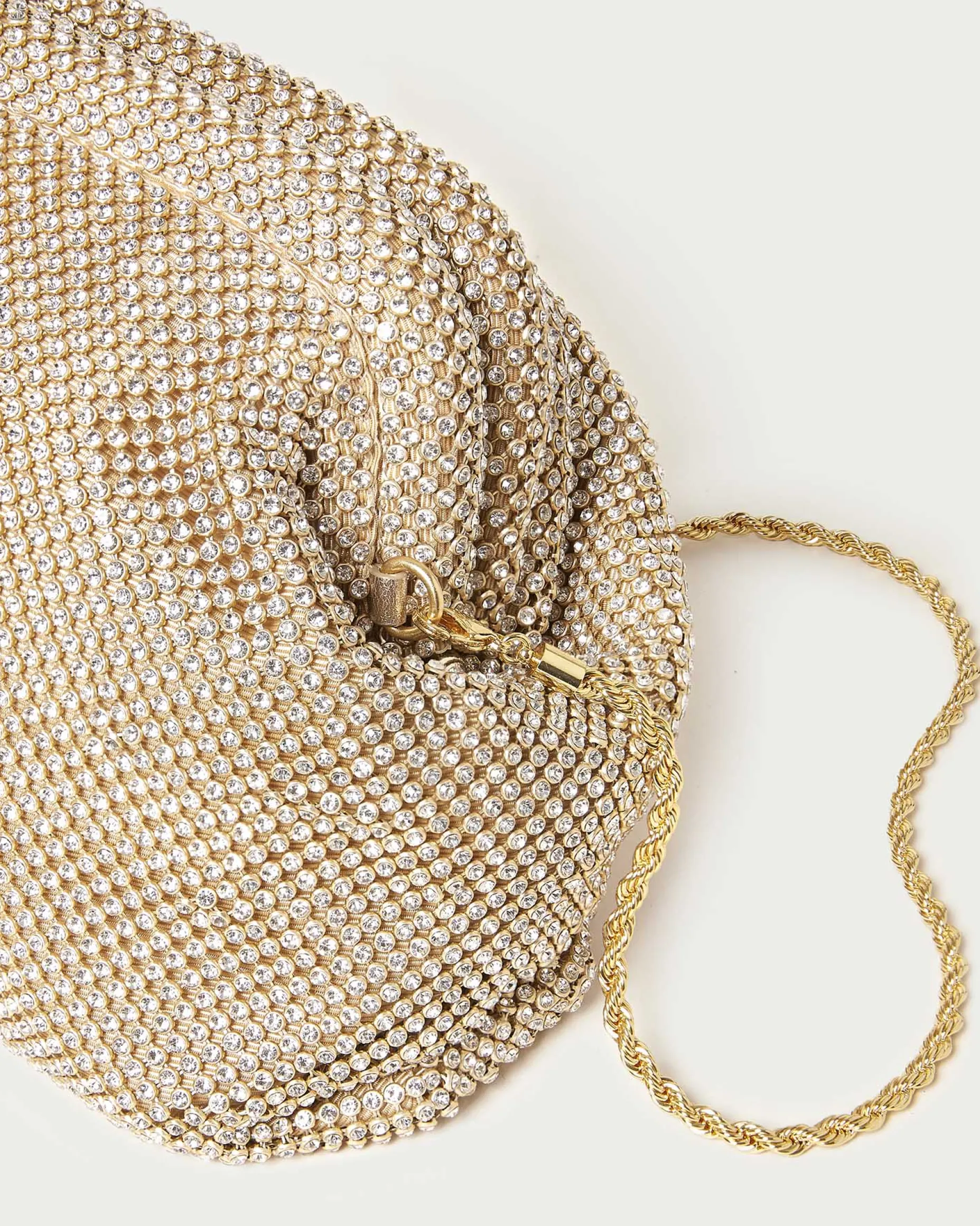 Doreen Gold Diamanté Frame Pouch