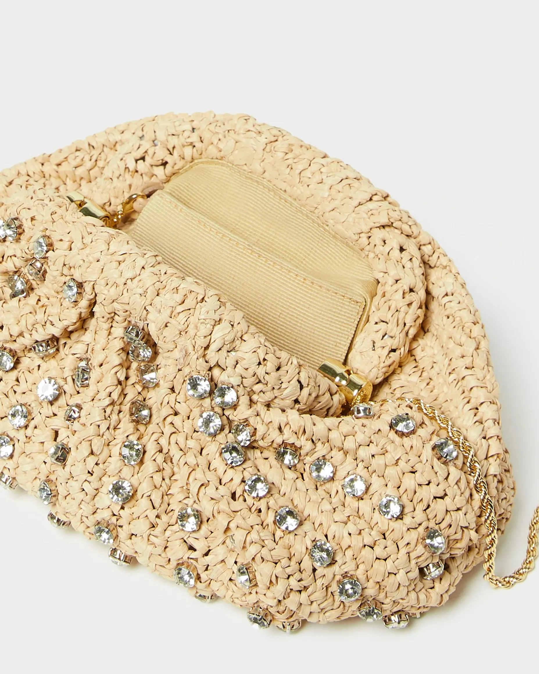 Bailey White Pleated Dome Clutch