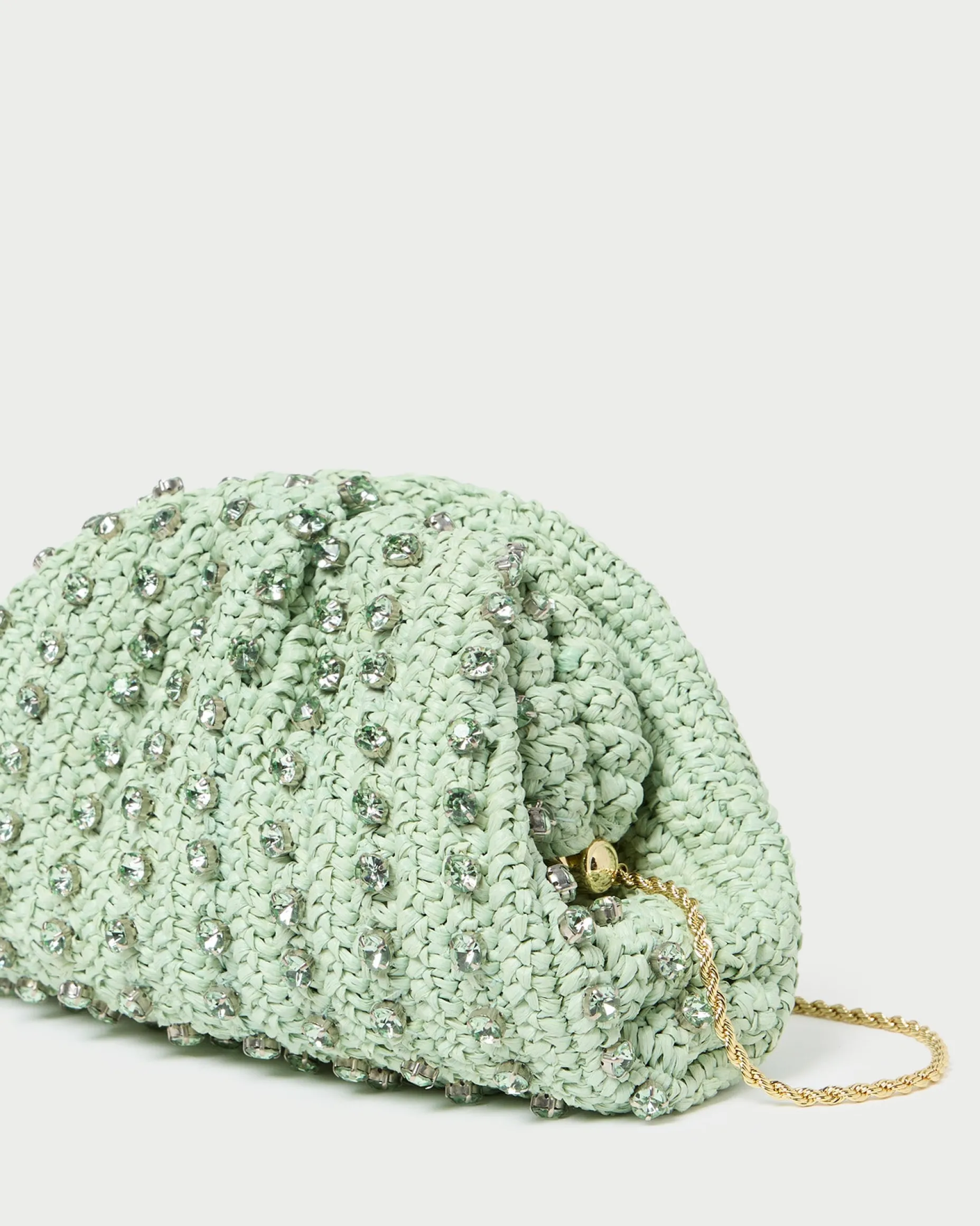 Bailey White Pleated Dome Clutch