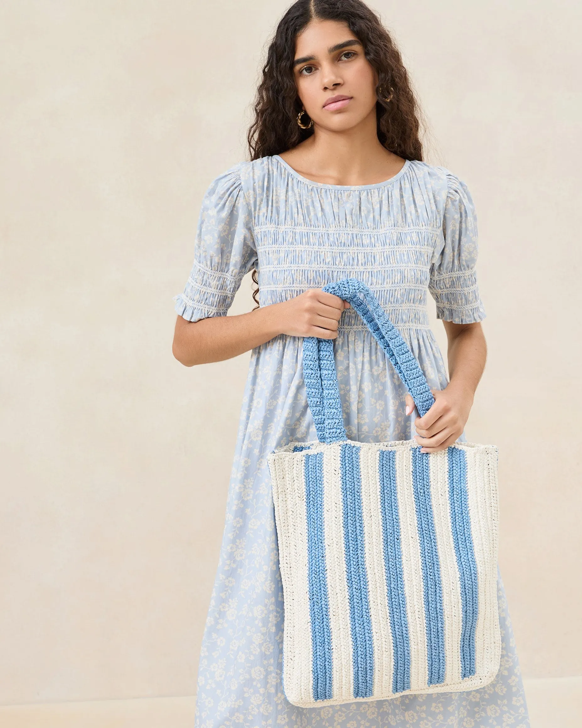 Orion Natural Raffia Tote