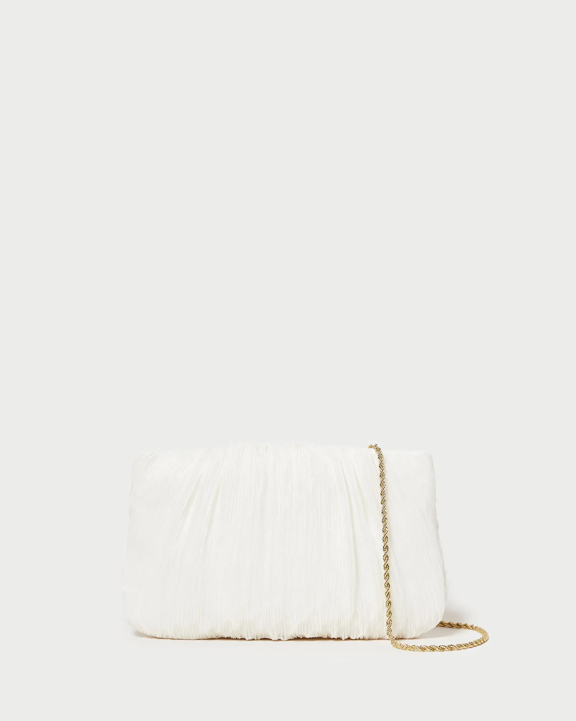 Brit Champagne Flat Pleated Clutch