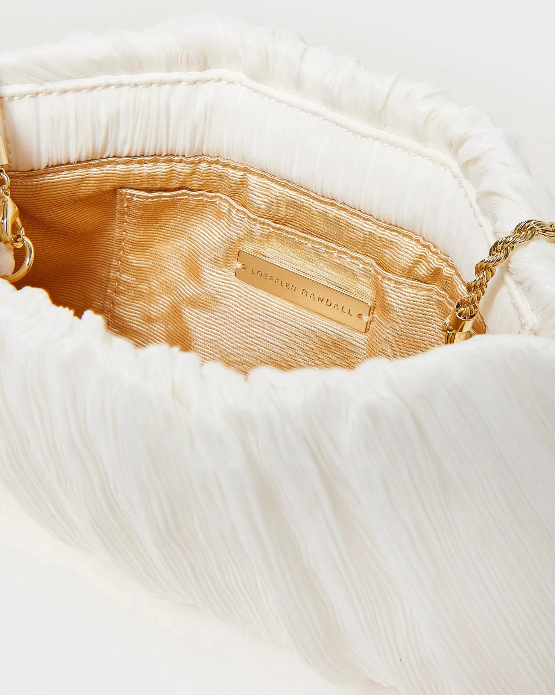 Brit Champagne Flat Pleated Clutch