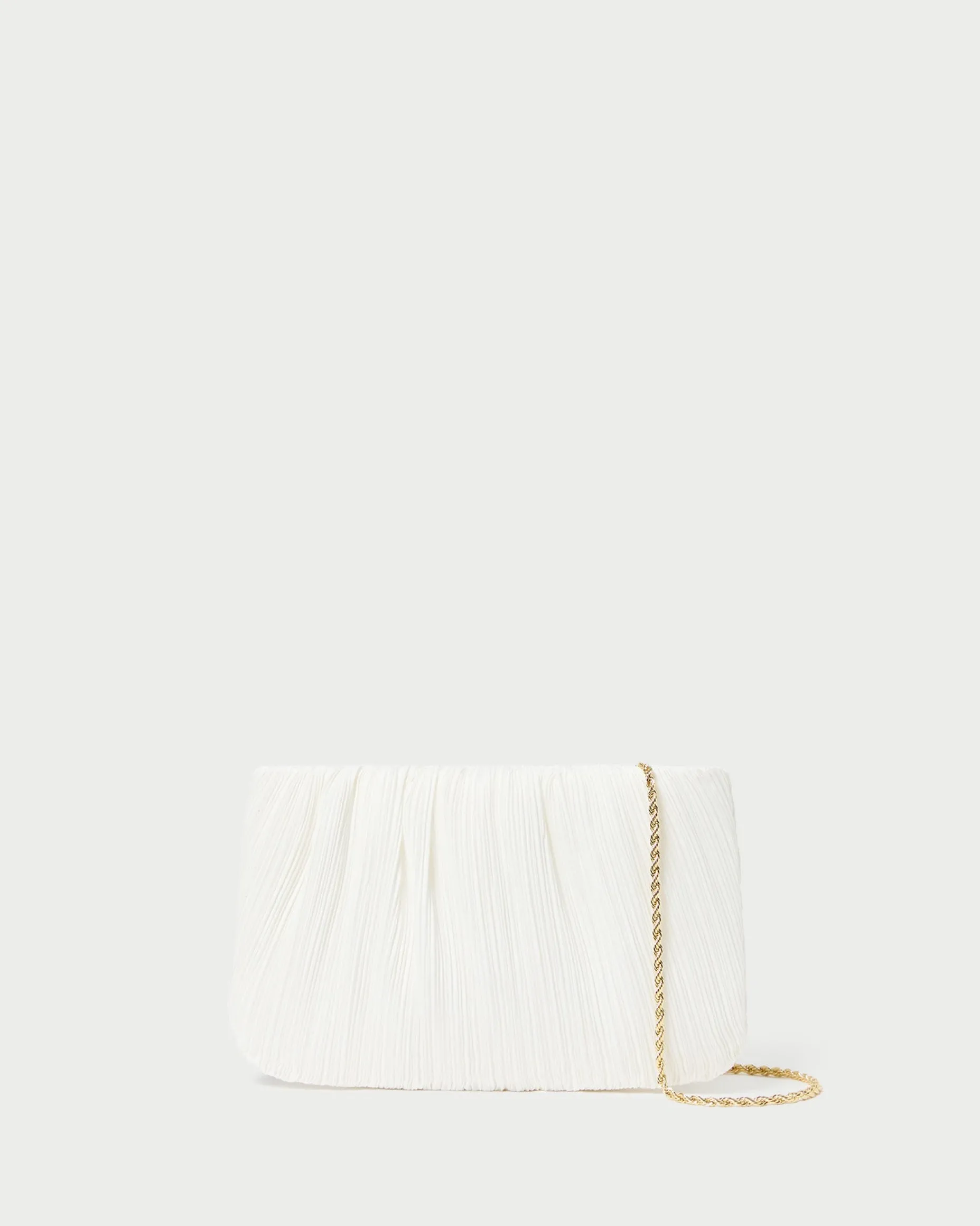Brit Champagne Flat Pleated Clutch