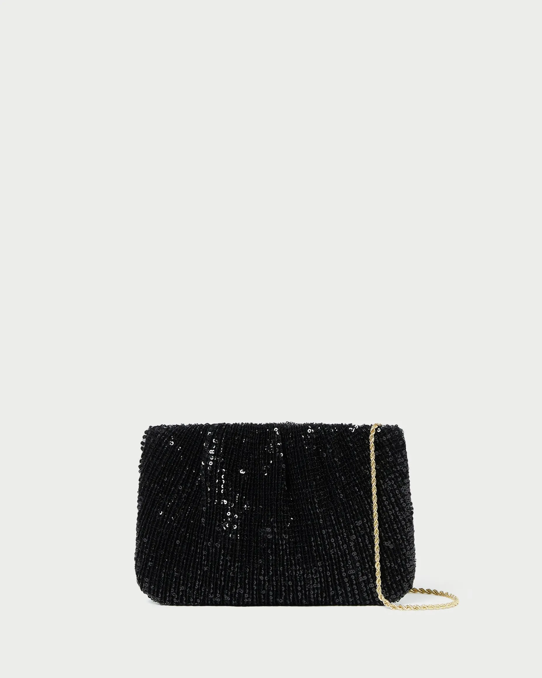 Brit Champagne Flat Pleated Clutch