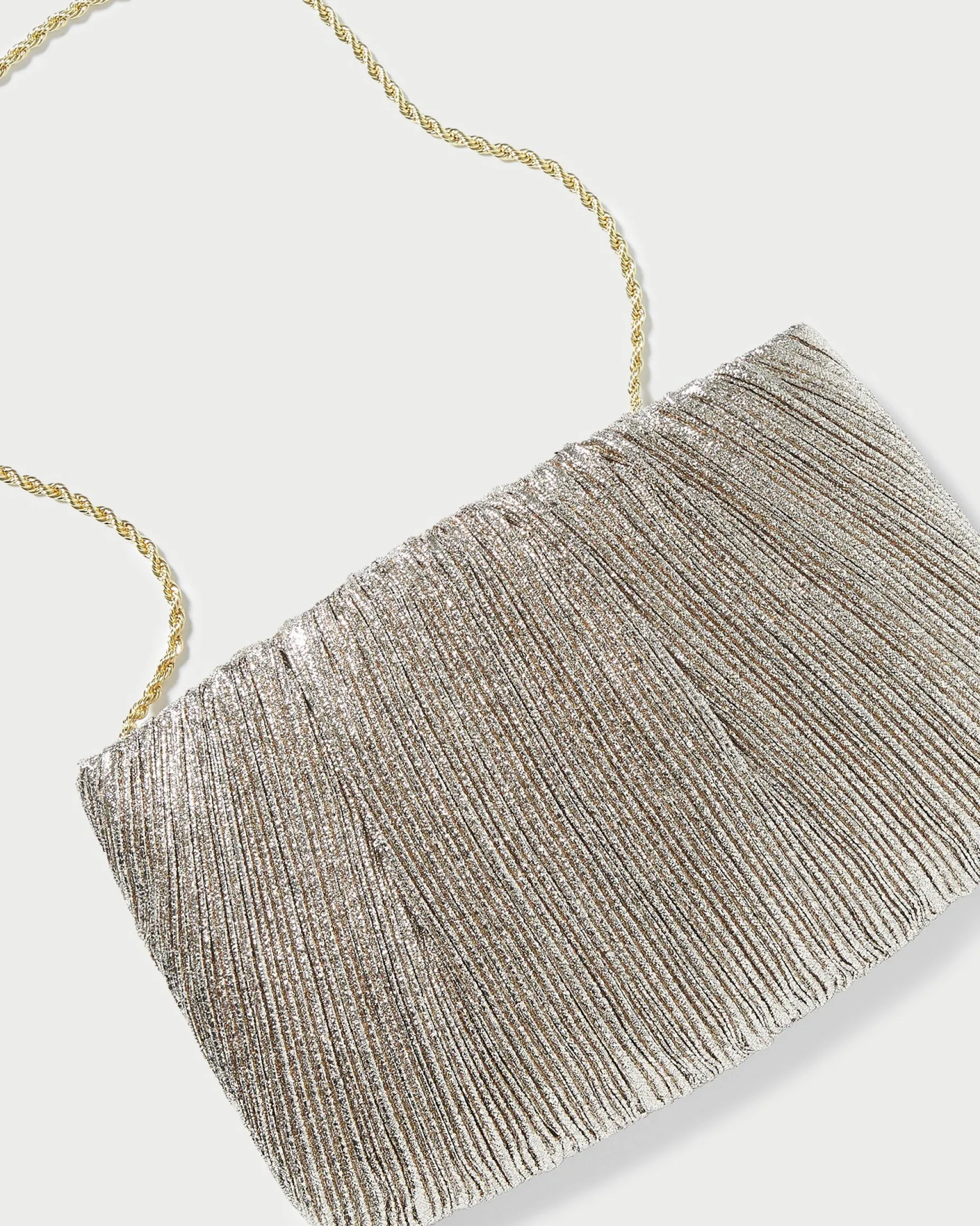 Brit Sage Flat Pleated Clutch