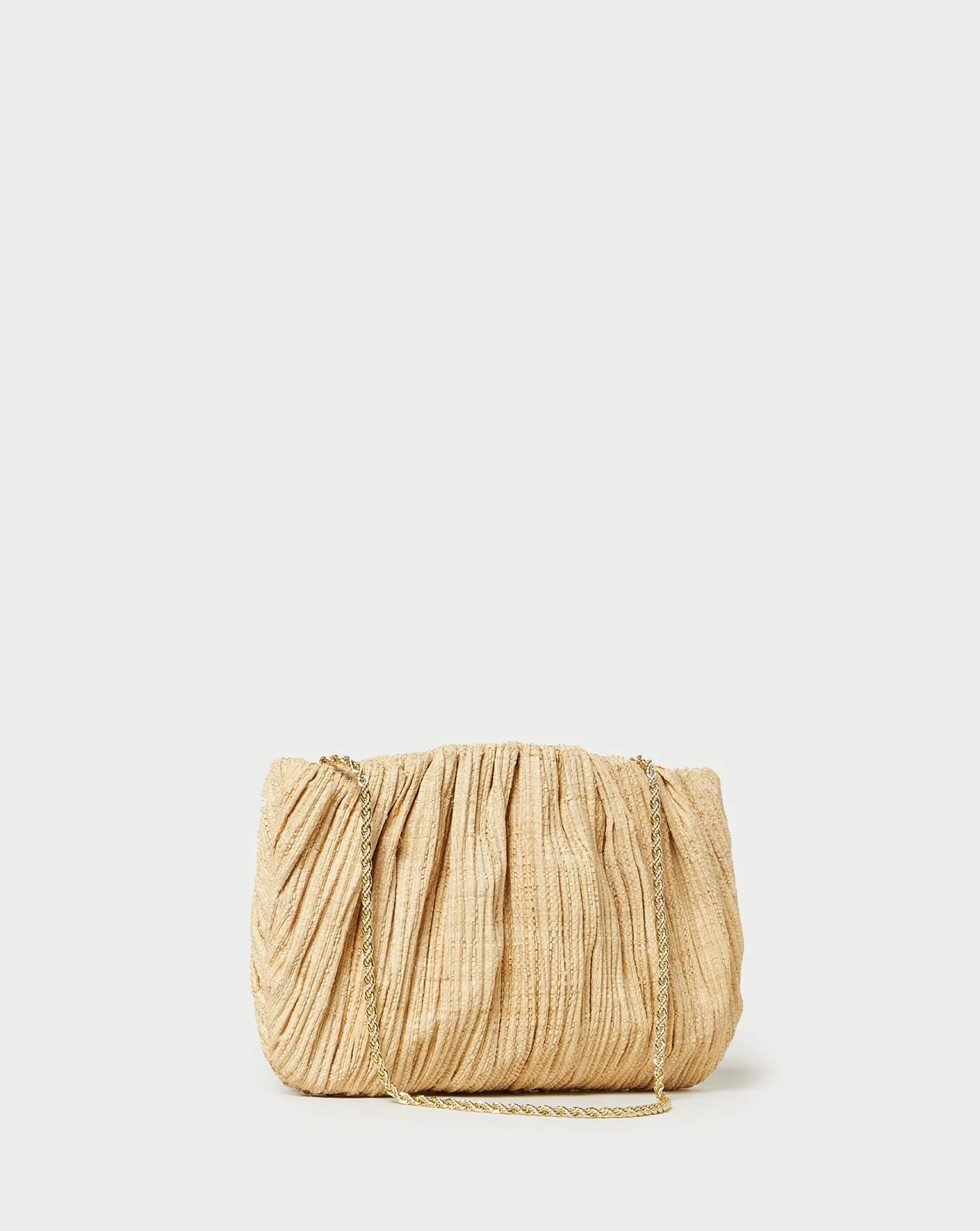 Brit Sage Flat Pleated Clutch