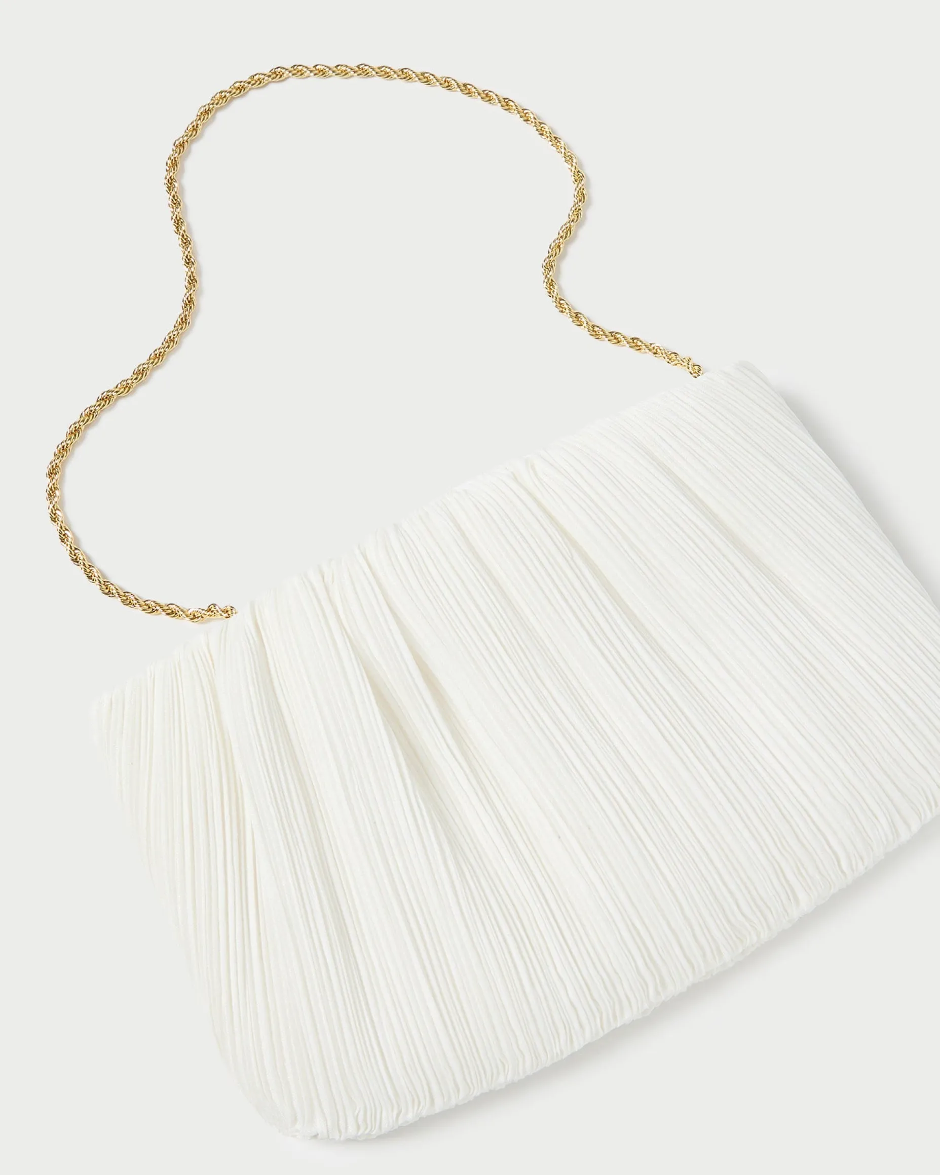 Brit Sage Flat Pleated Clutch