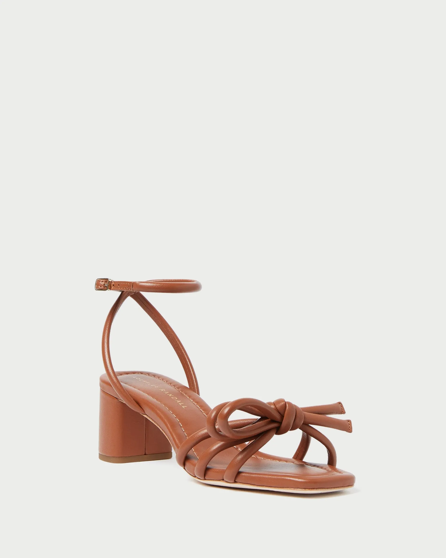 Mikel Timber Bow Mid-Heel Sandal