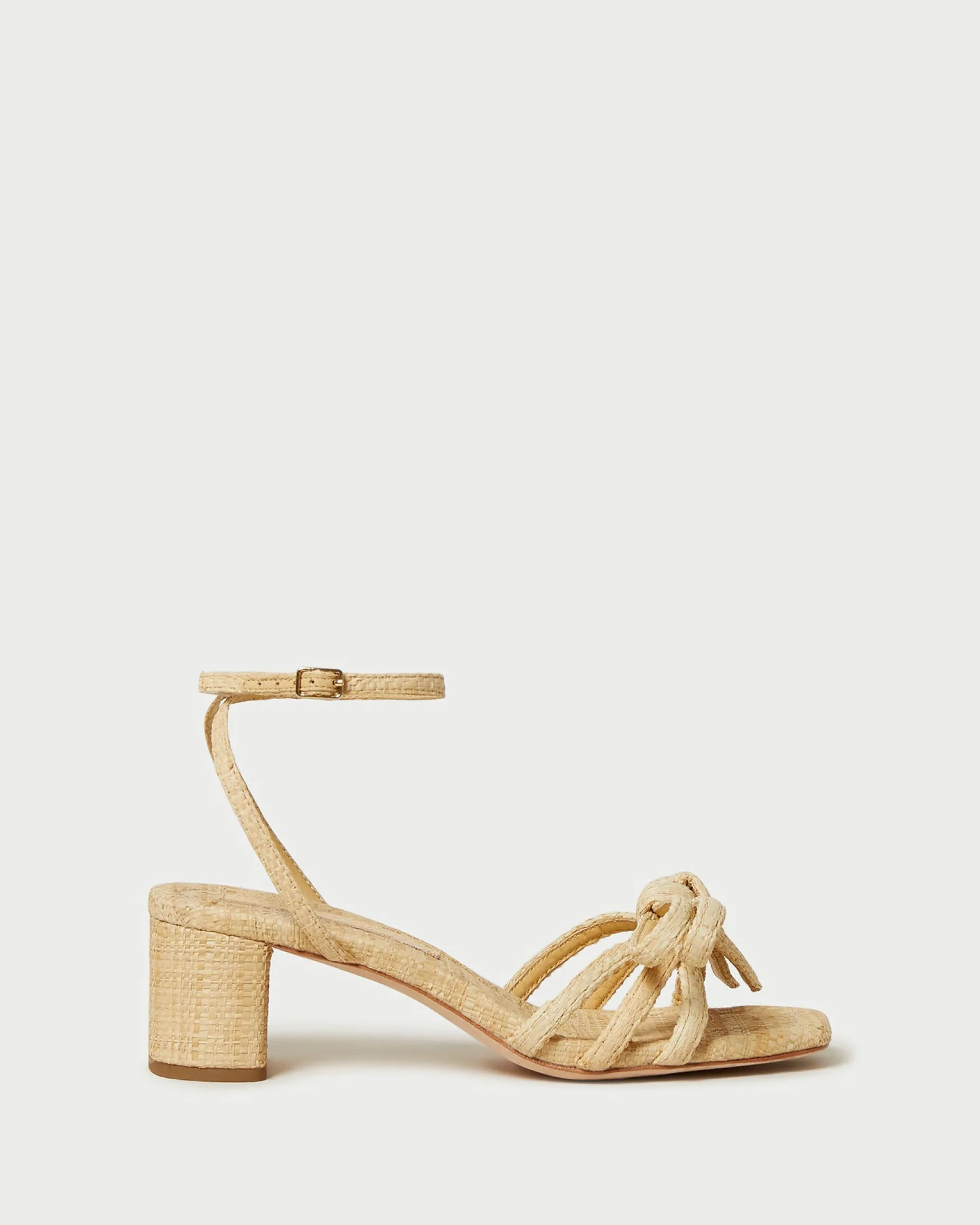 Mikel Timber Bow Mid-Heel Sandal