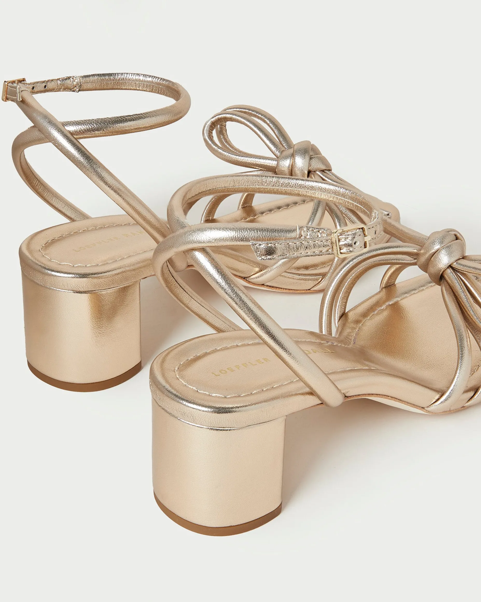 Mikel Timber Bow Mid-Heel Sandal