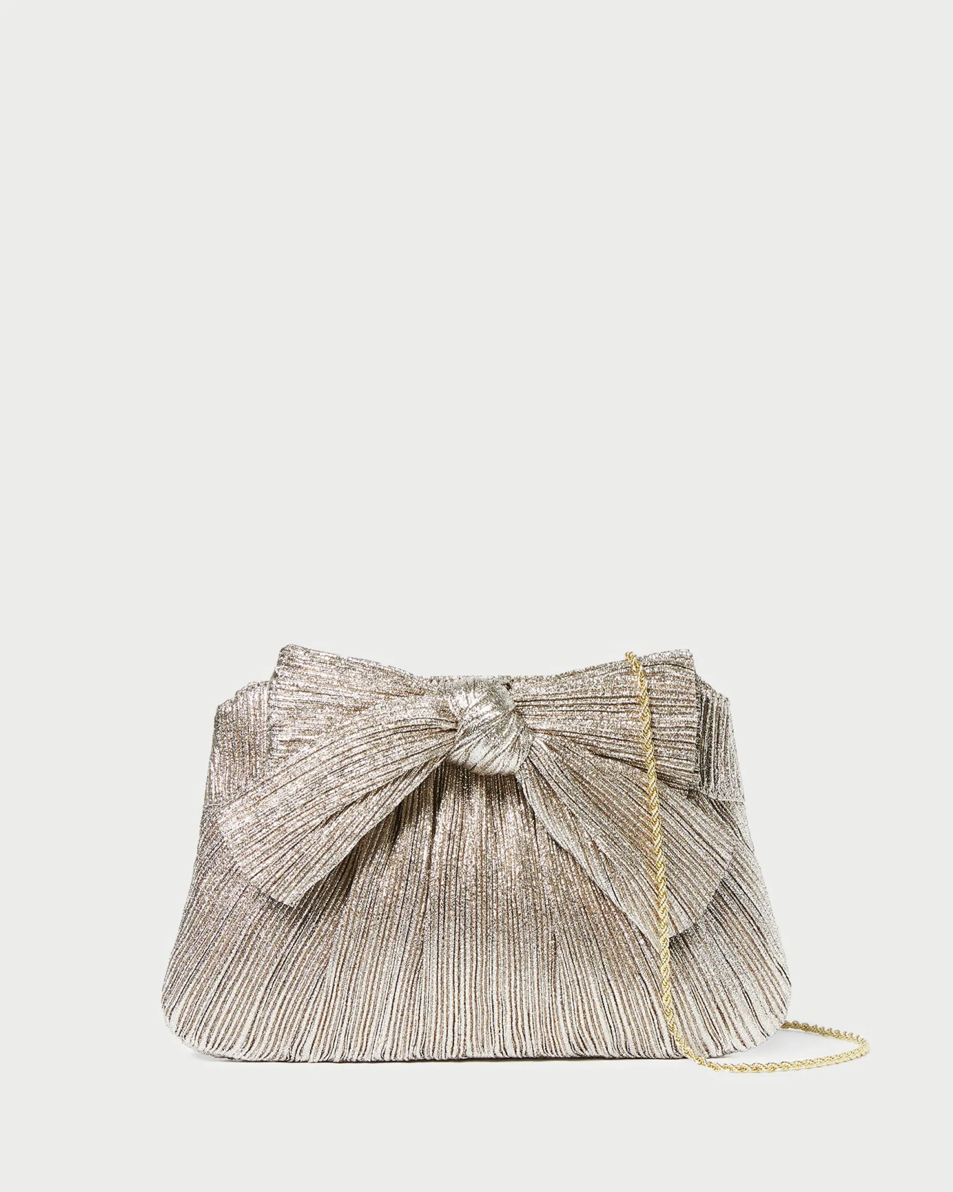 Rayne Platinum Bow Clutch
