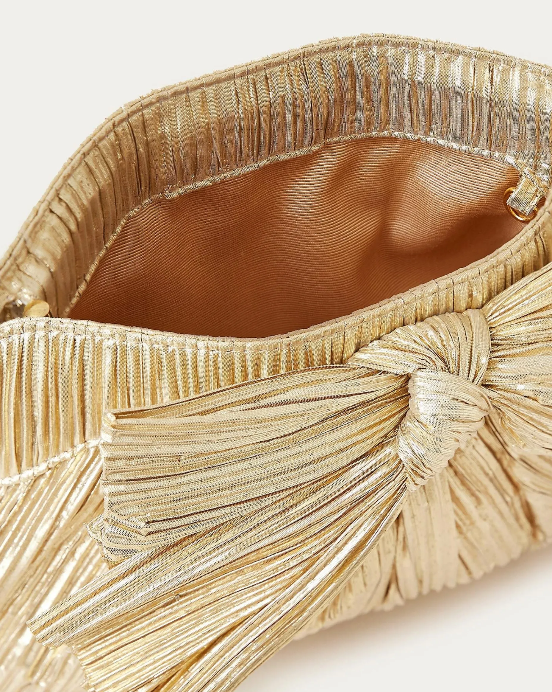 Rayne Platinum Bow Clutch