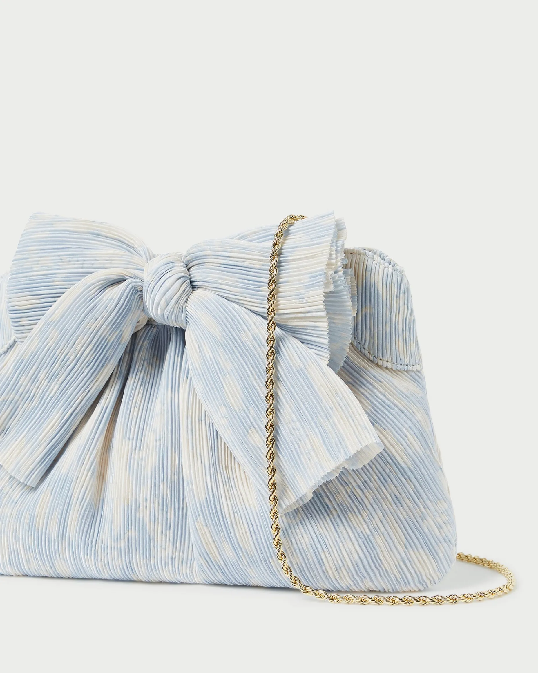 Rayne Platinum Bow Clutch