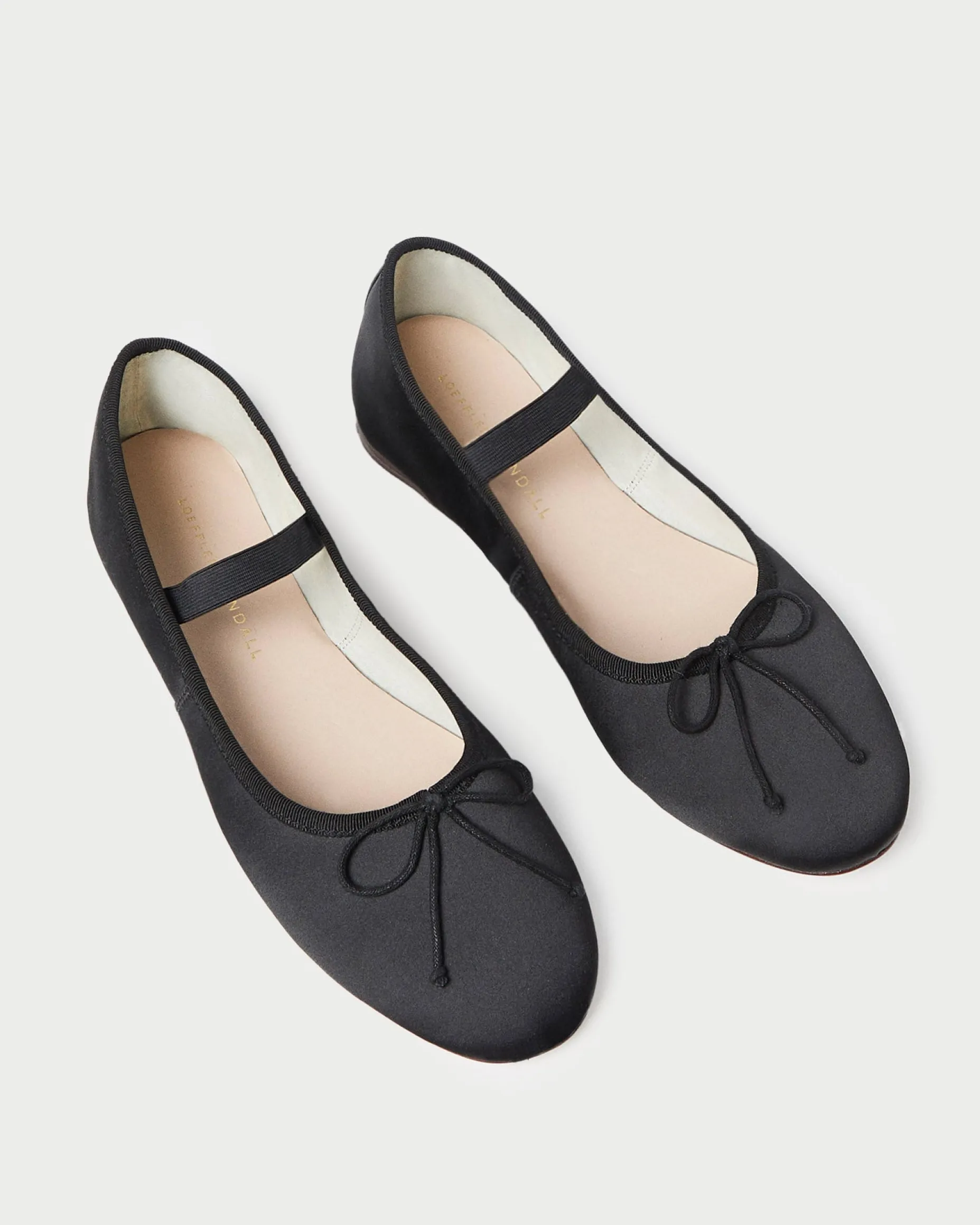 Leonie Black Satin Ballet Flat