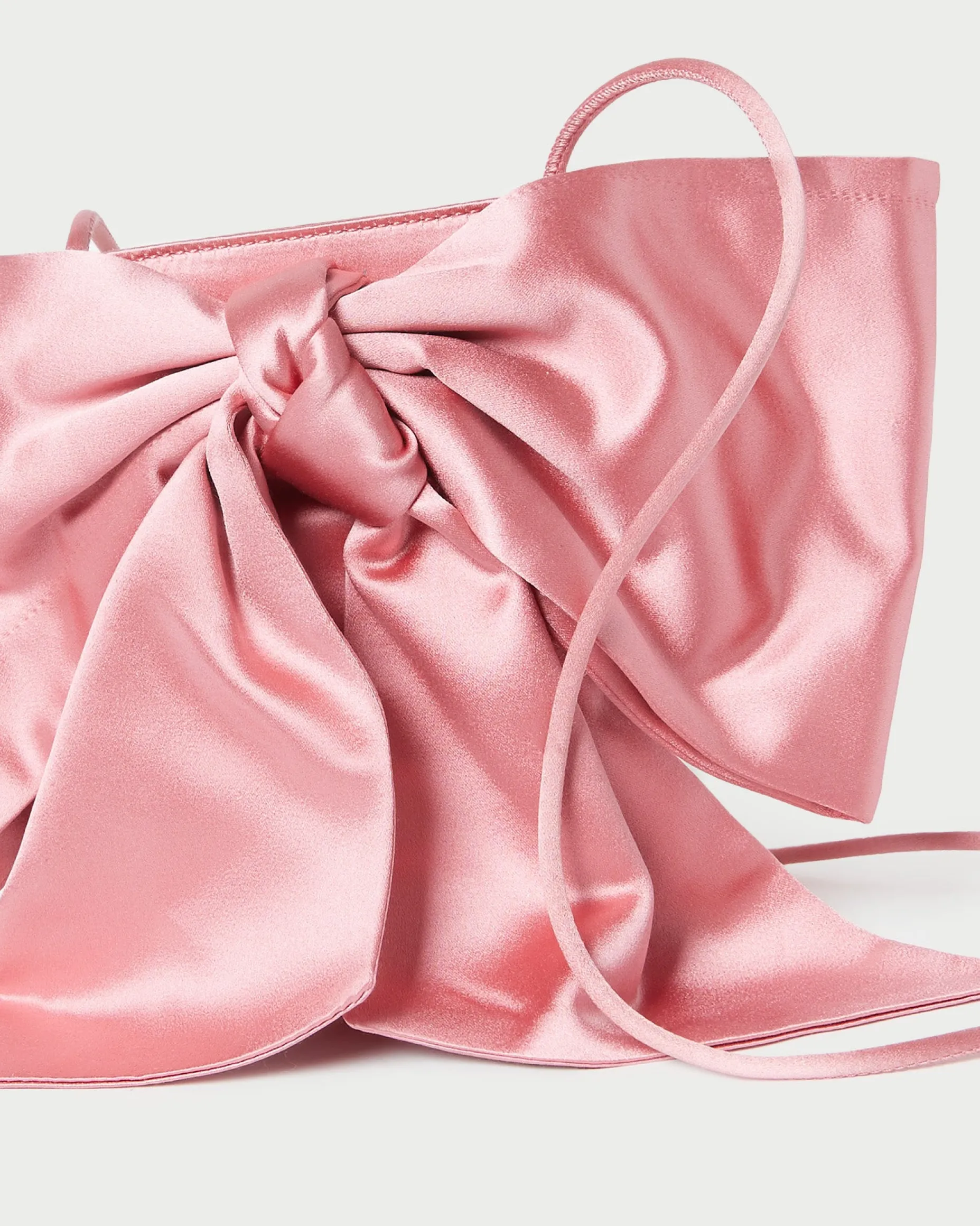 Violet Cream Satin Bow Crossbody