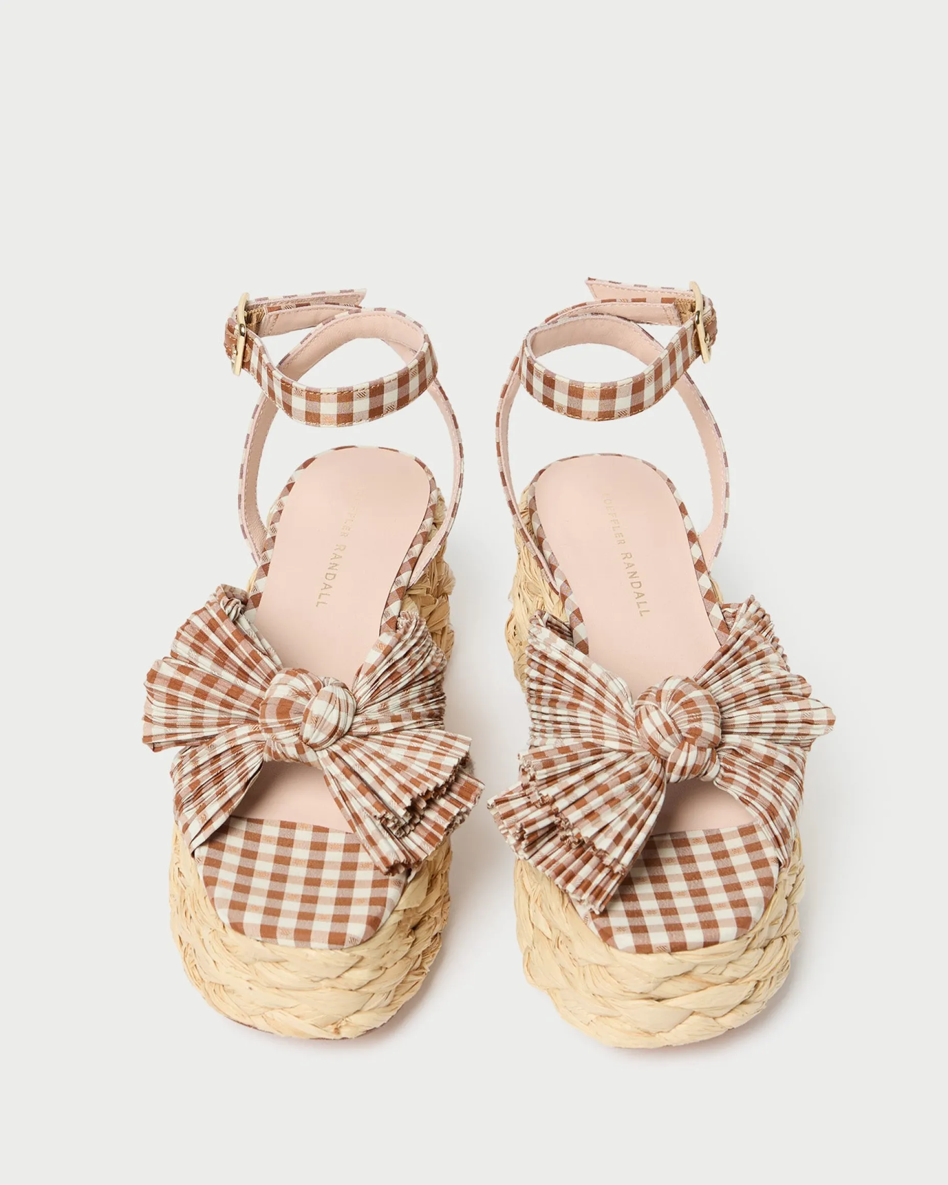 Gaby Natural Pleated Bow Espadrille