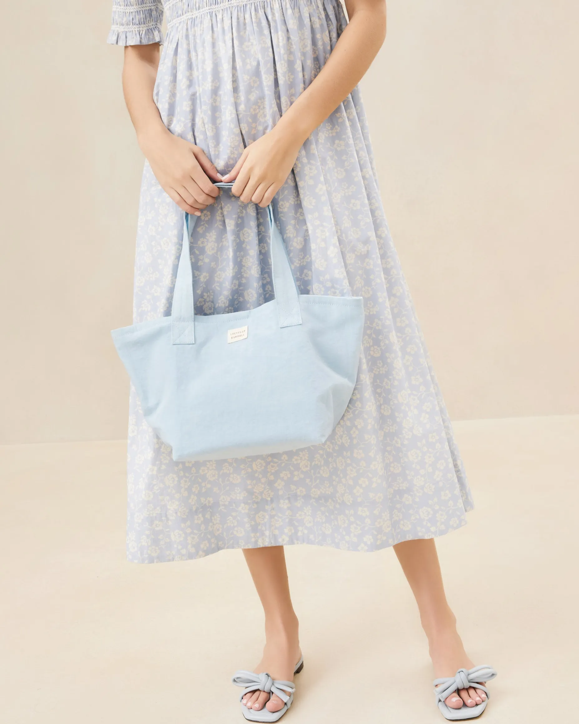 Ellis Light Blue Packable Tote