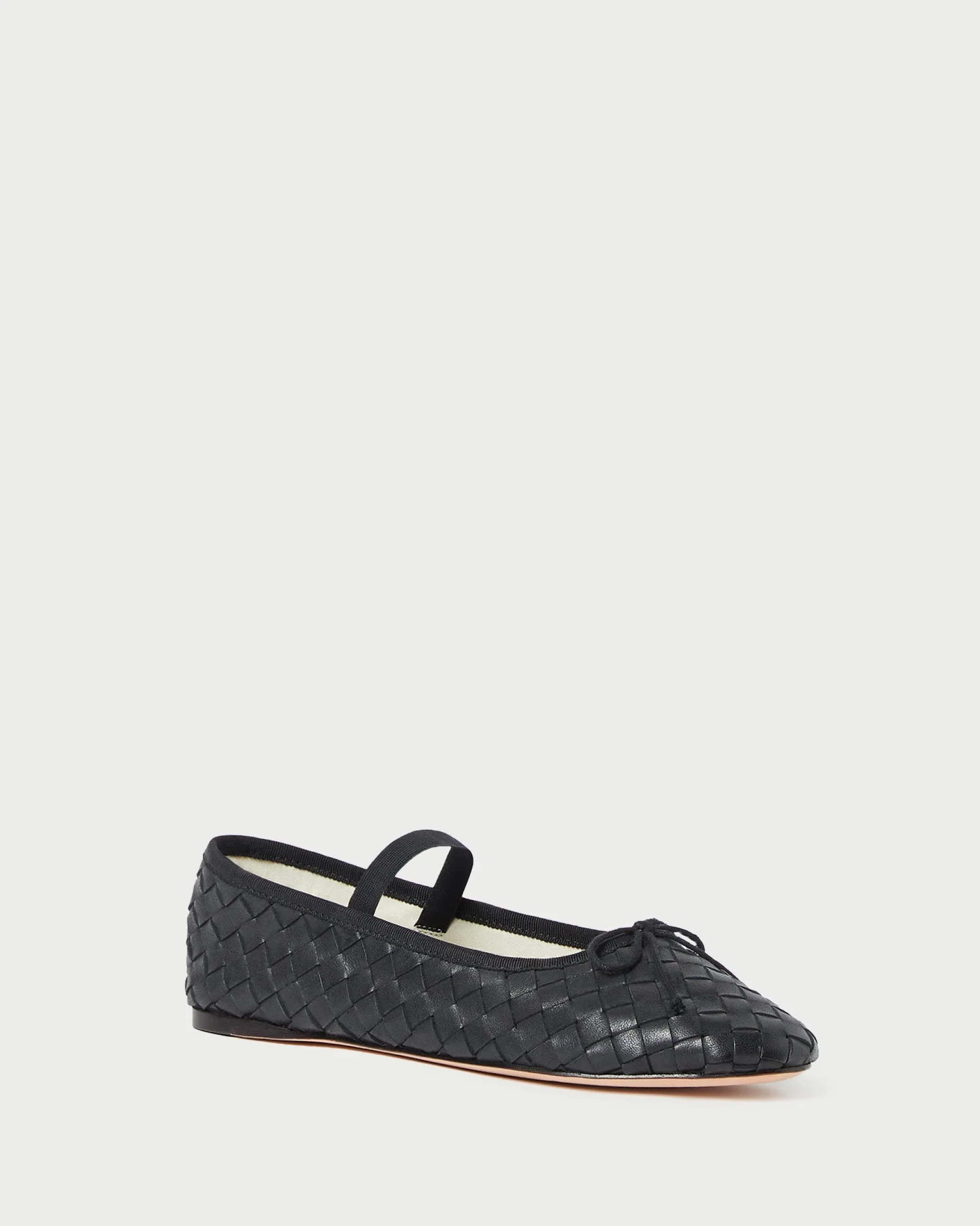 Leonie Black Woven Ballet Flat