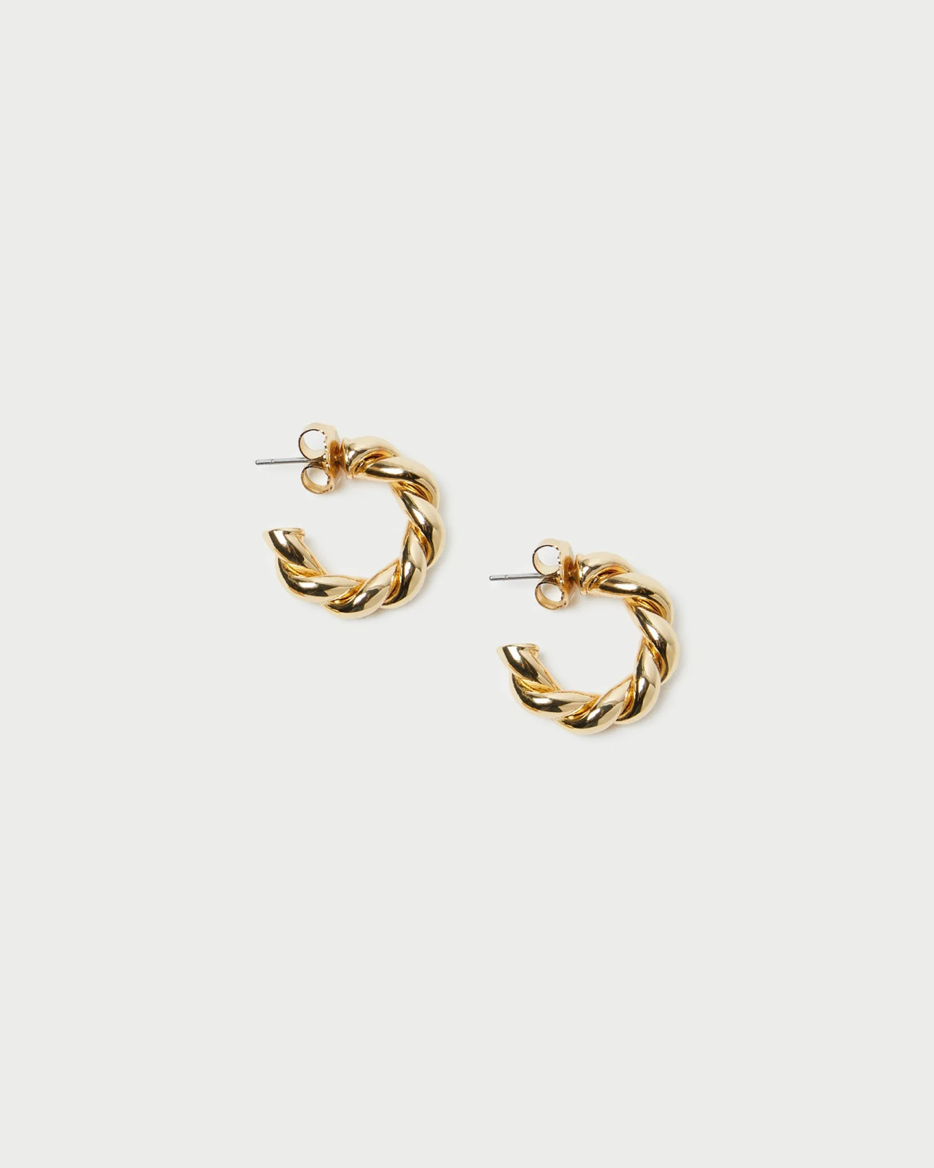 Atlas Gold Twisted Hoop Earrings