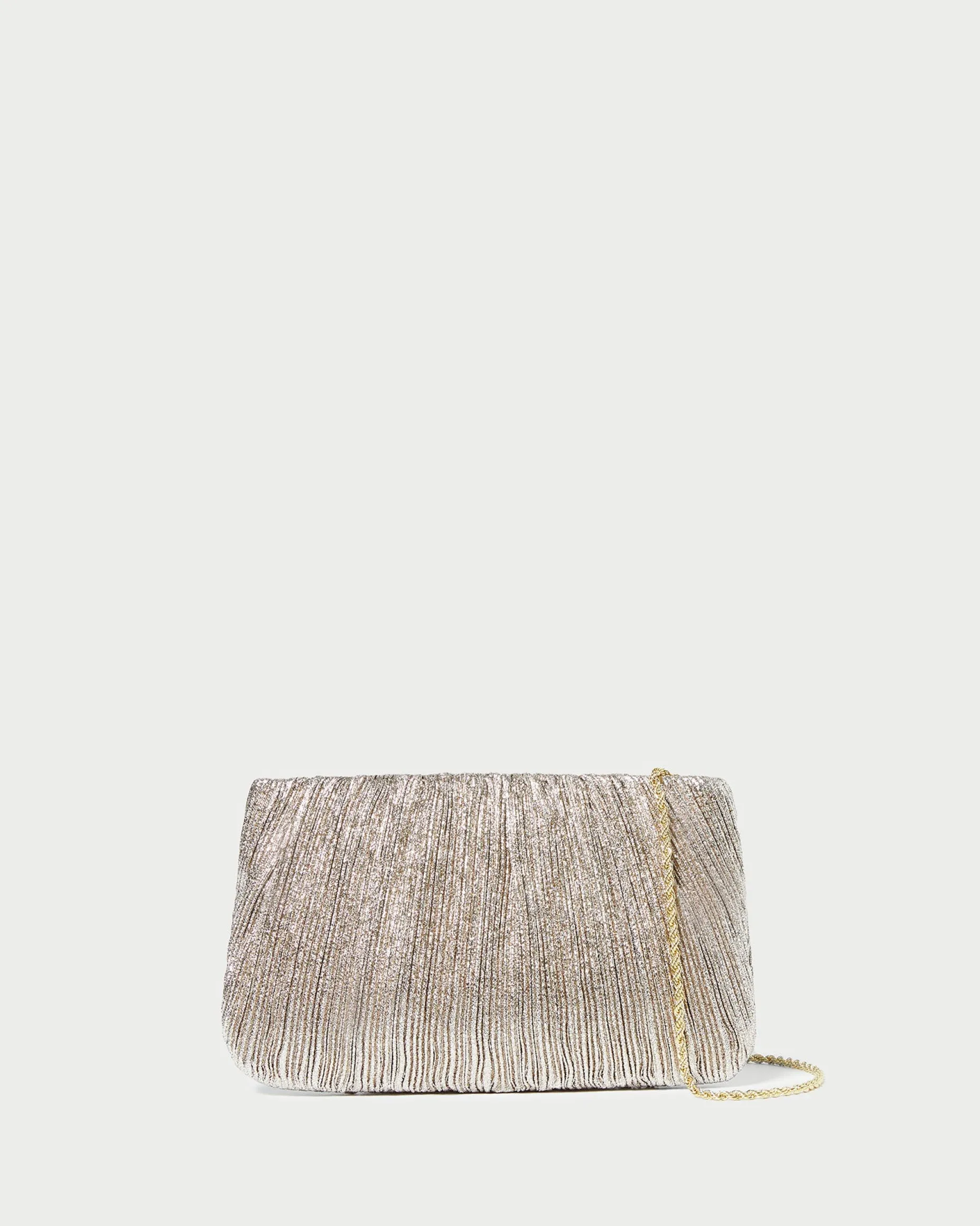 Brit Pearl Flat Pleated Clutch