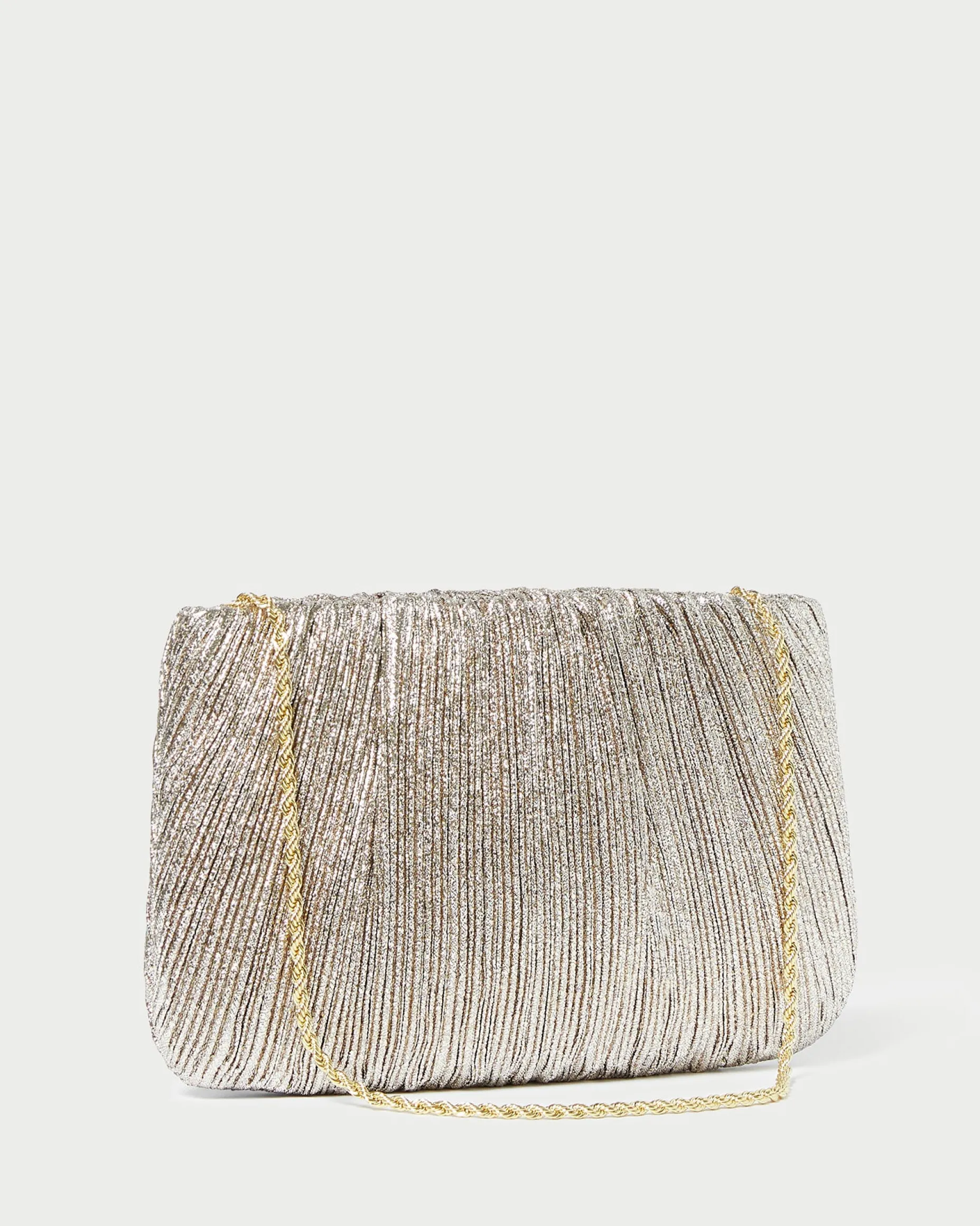 Brit Pearl Flat Pleated Clutch