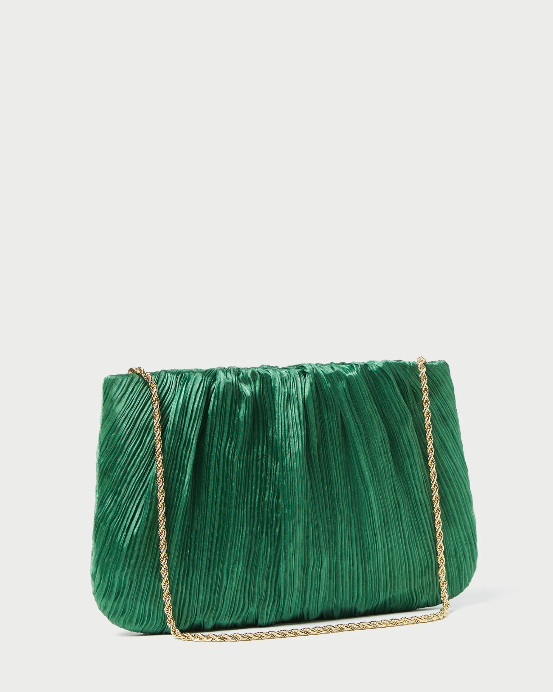 Brit Pearl Flat Pleated Clutch