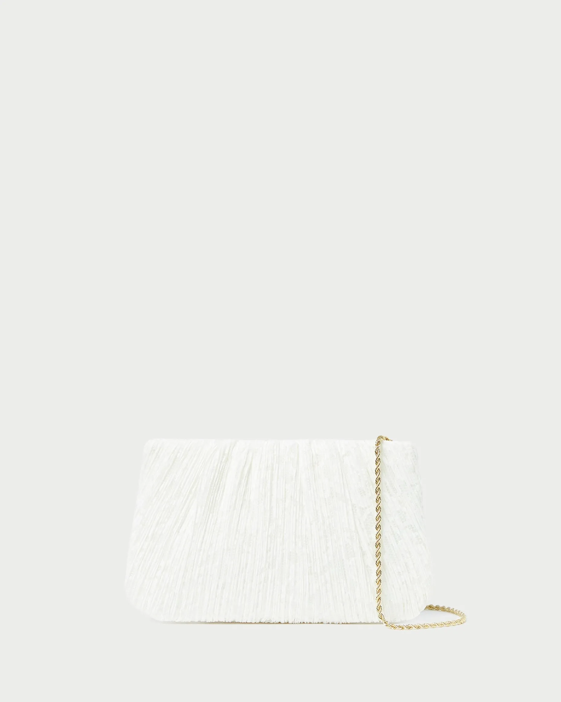 Brit Pearl Flat Pleated Clutch