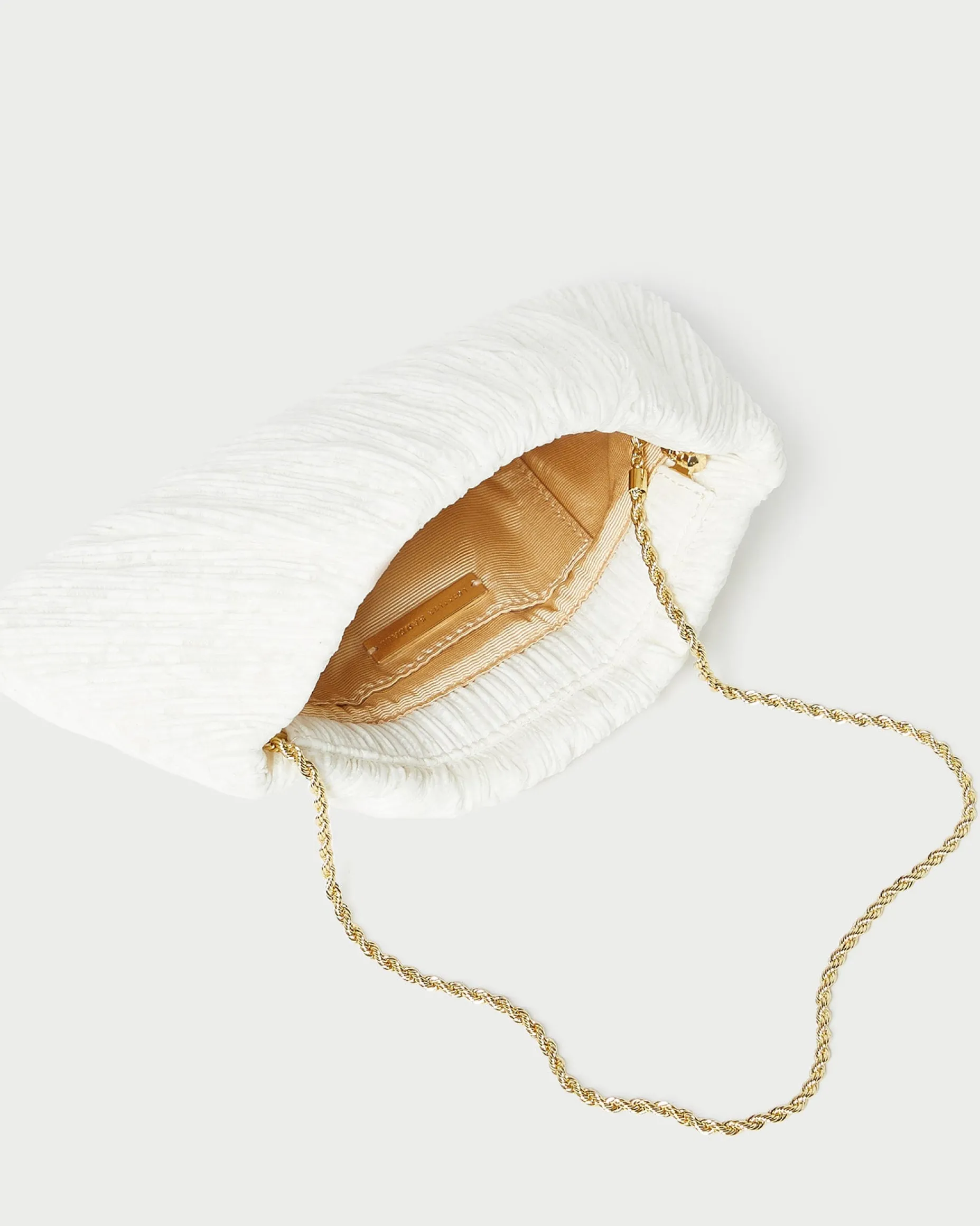 Brit Pearl Flat Pleated Clutch