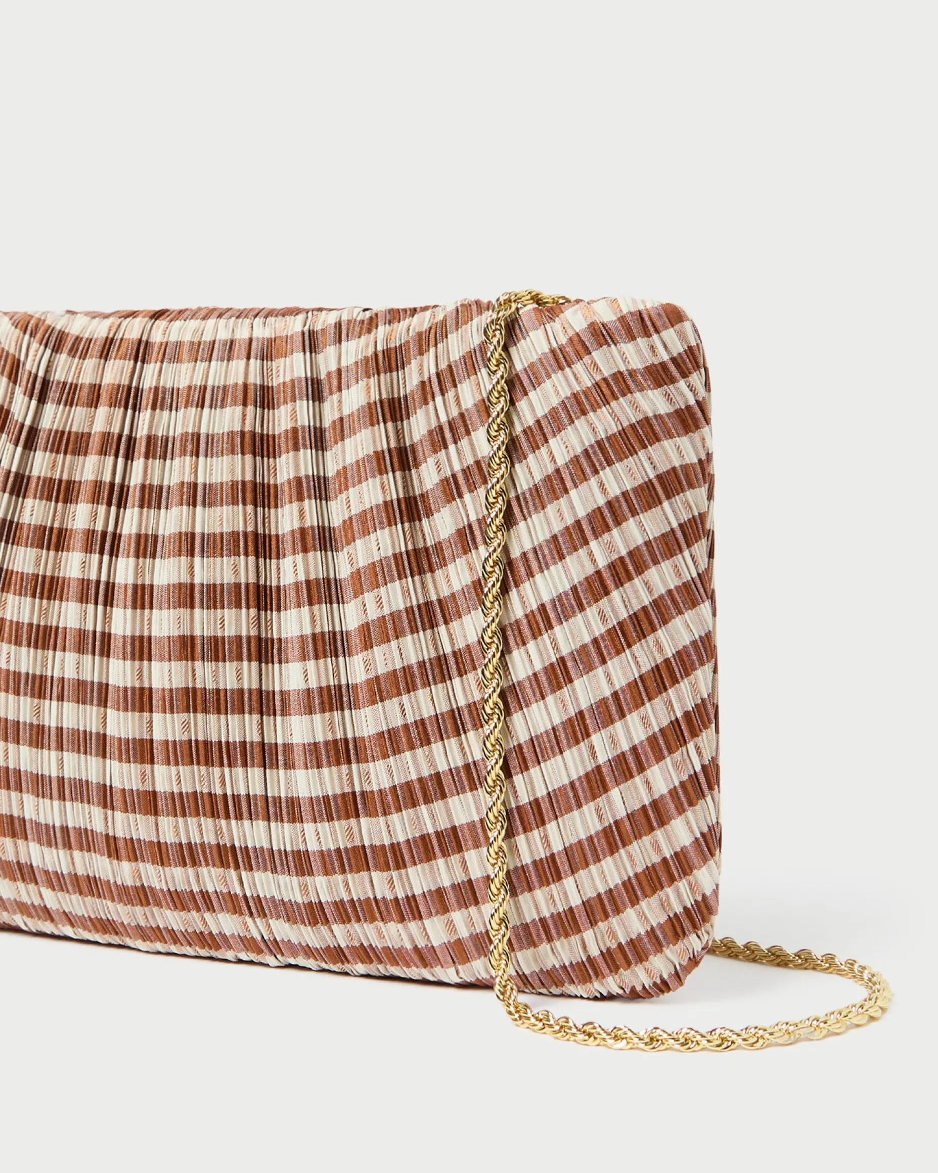 Brit Pearl Flat Pleated Clutch