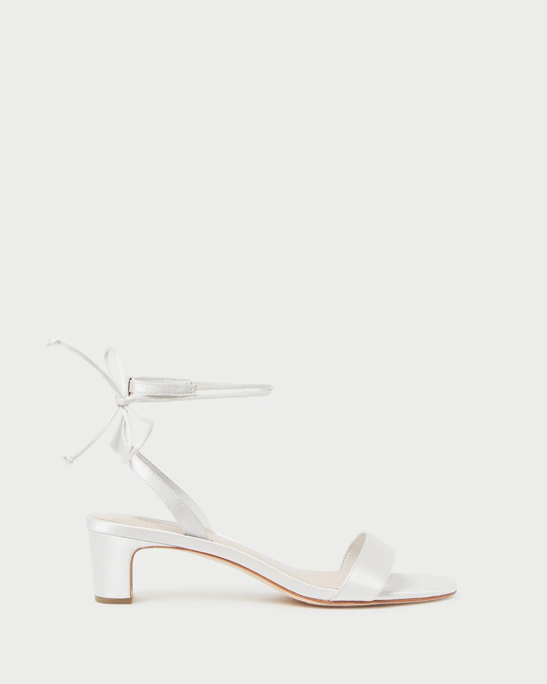 Jackie Champagne Mid Heel Sandal