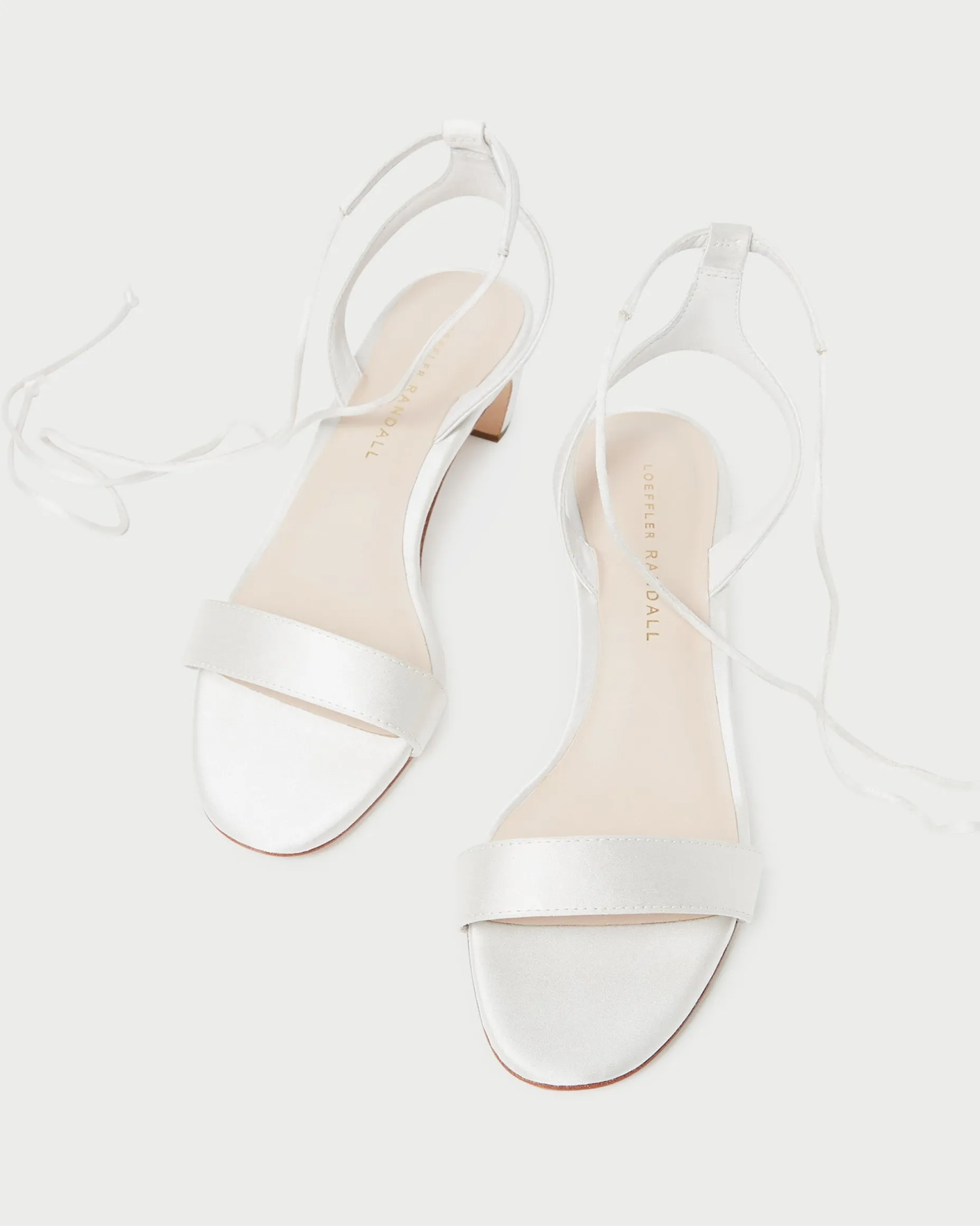 Jackie Champagne Mid Heel Sandal