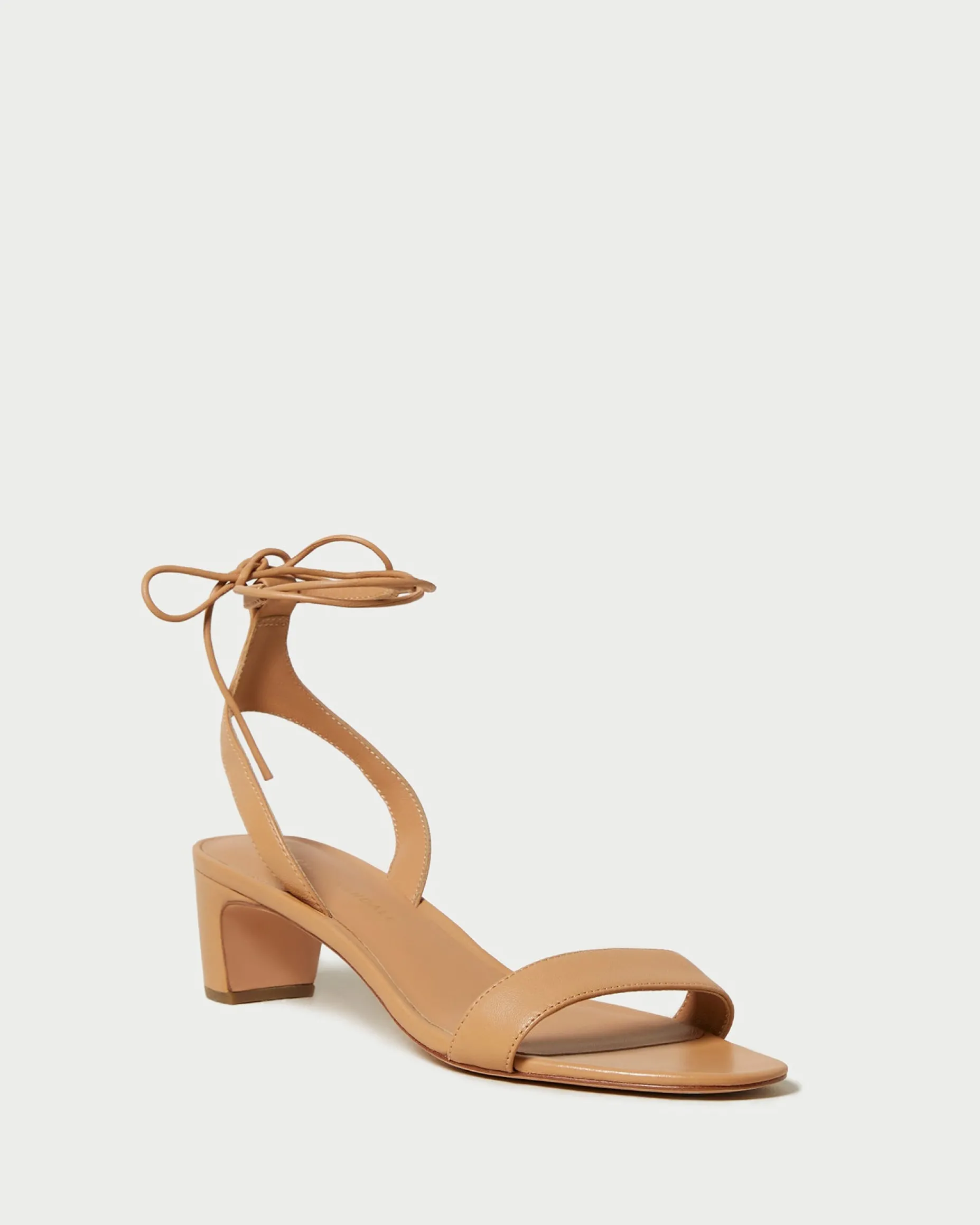 Jackie Champagne Mid Heel Sandal