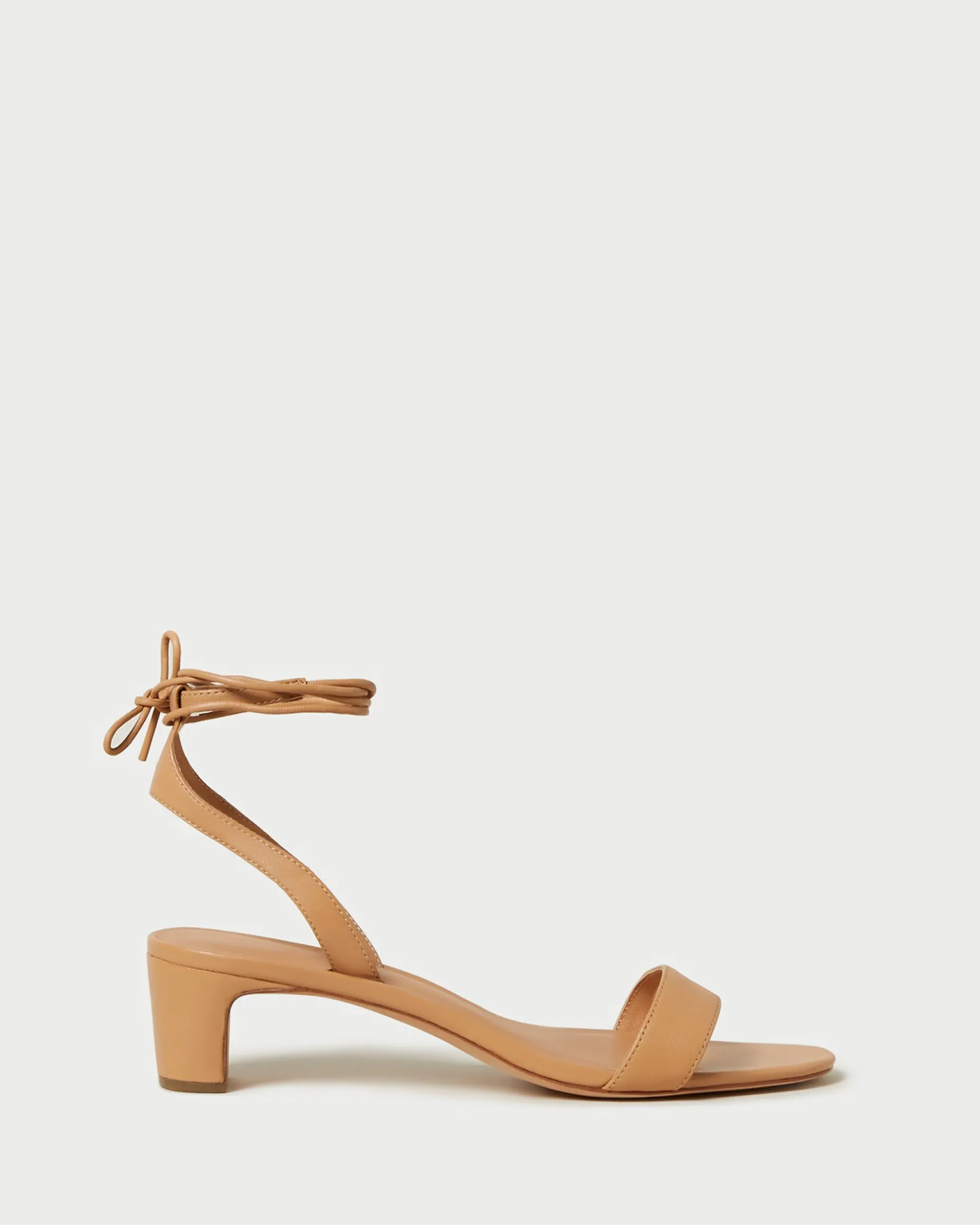 Jackie Champagne Mid Heel Sandal