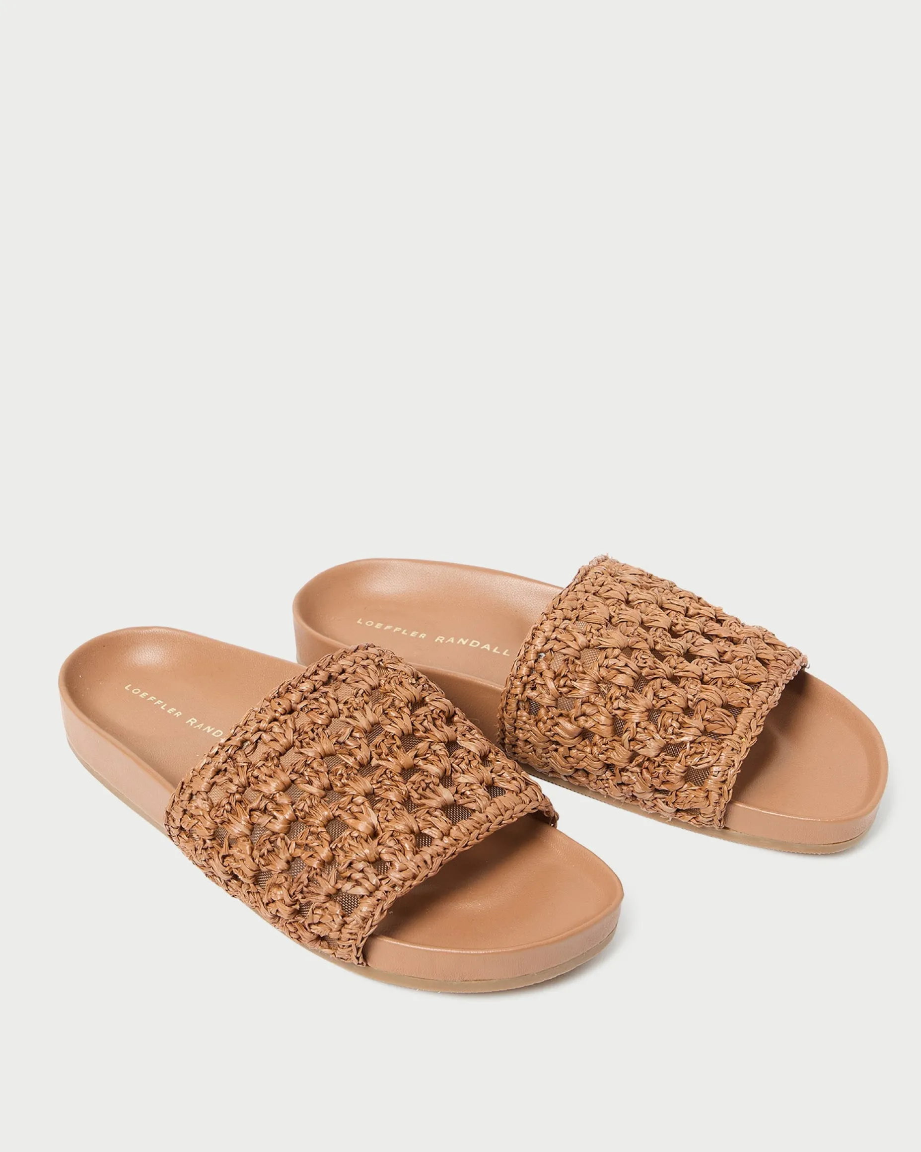 Henri Green/White Crochet Raffia Sandal