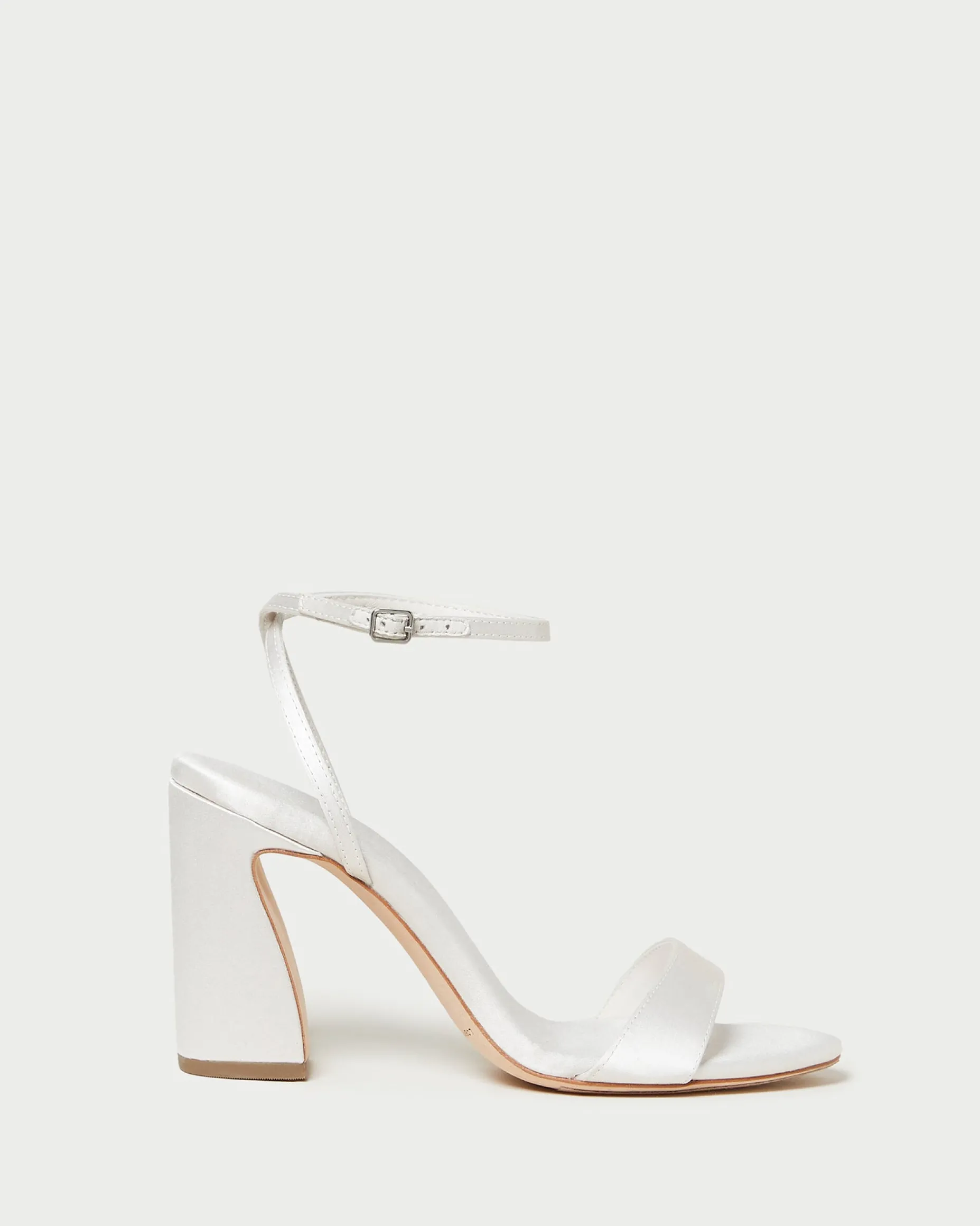 Malia Champagne Curved-Heel Sandal