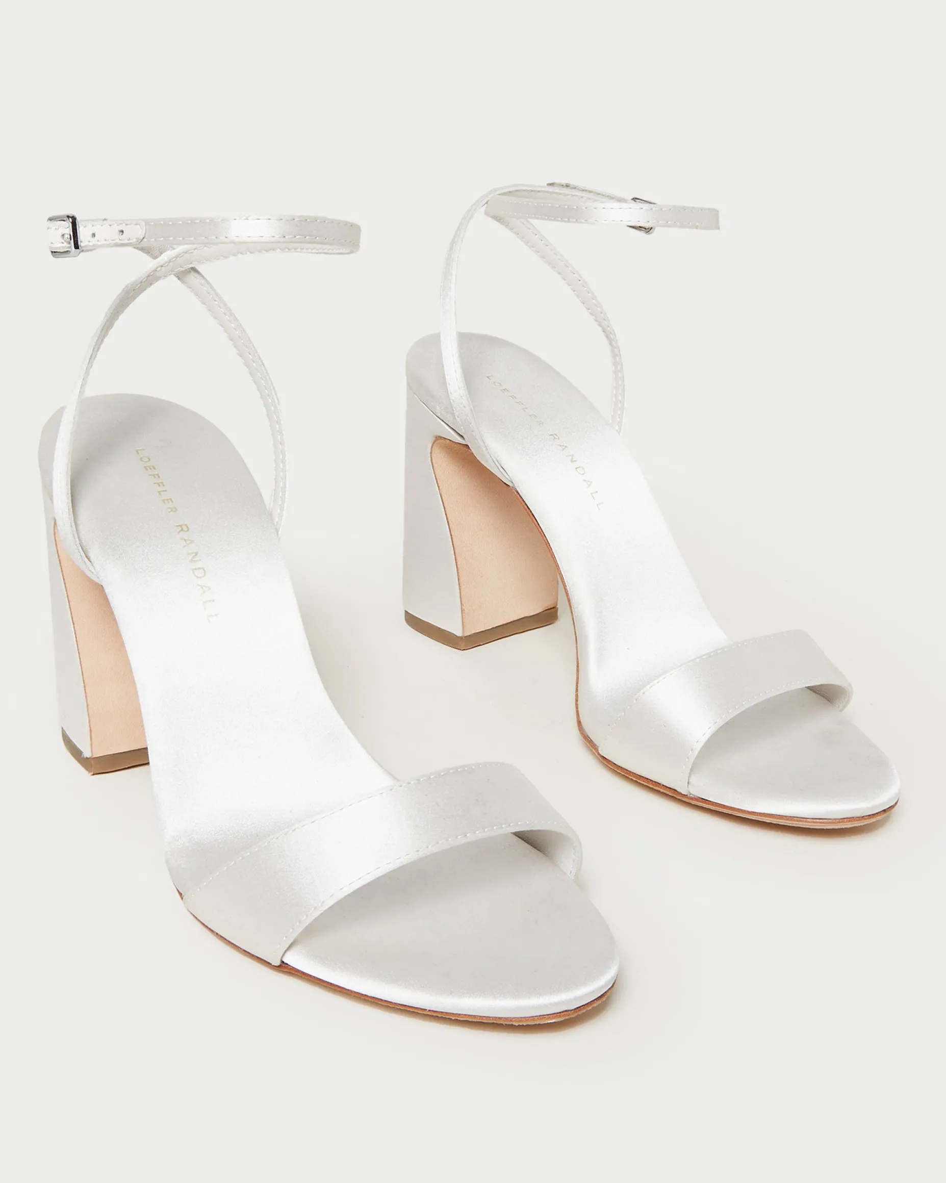 Malia Champagne Curved-Heel Sandal