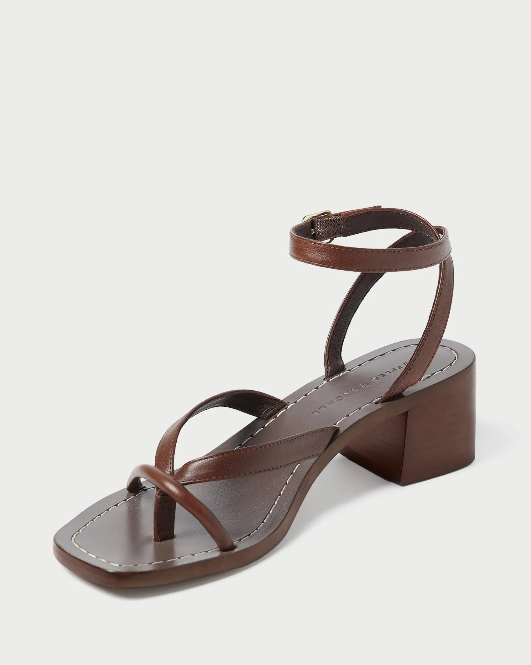 Eloise Espresso Leather Heeled Sandal