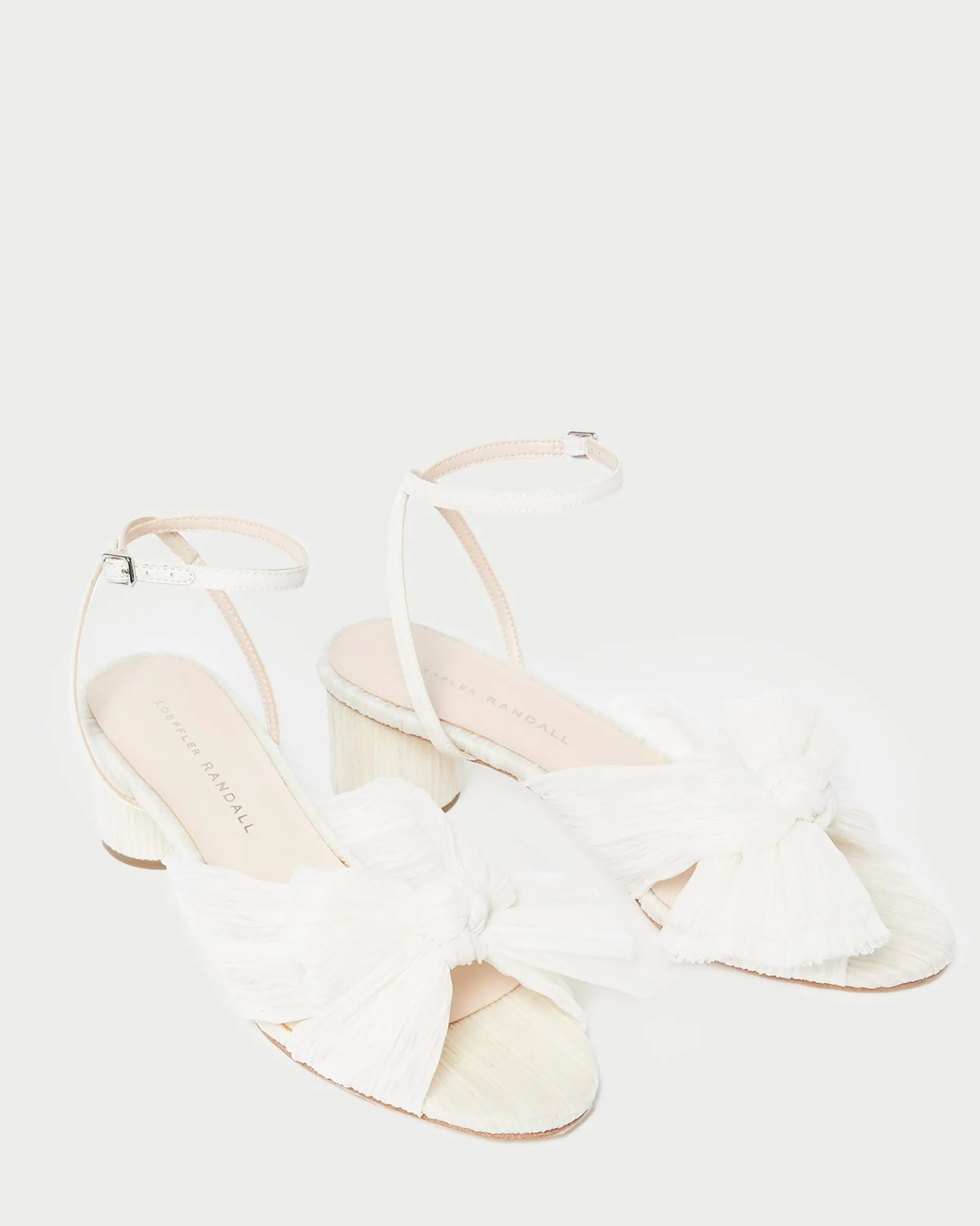 Dahlia Pearl Pleated Bow Heel