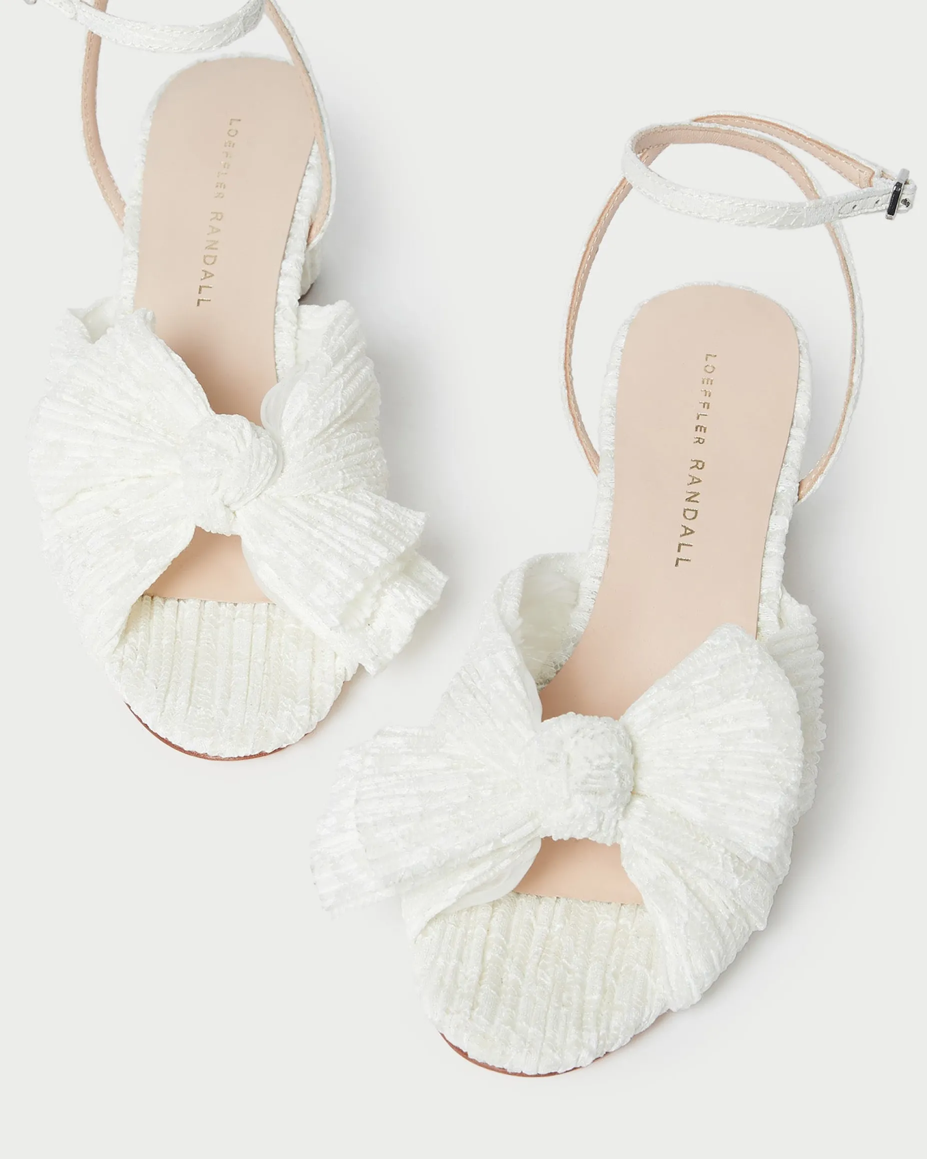 Dahlia Pearl Pleated Bow Heel