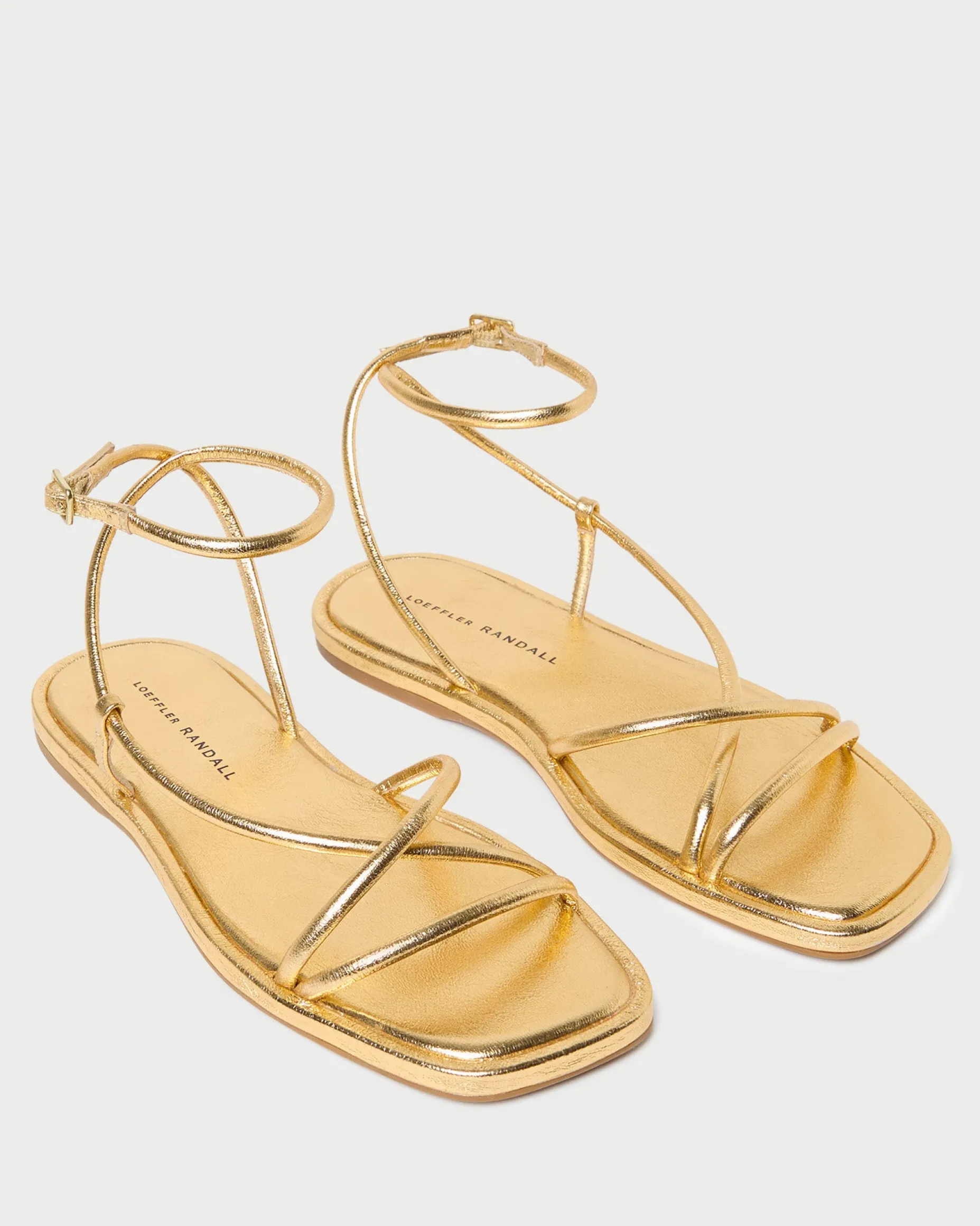 Noor Timber Leather Flat Sandal