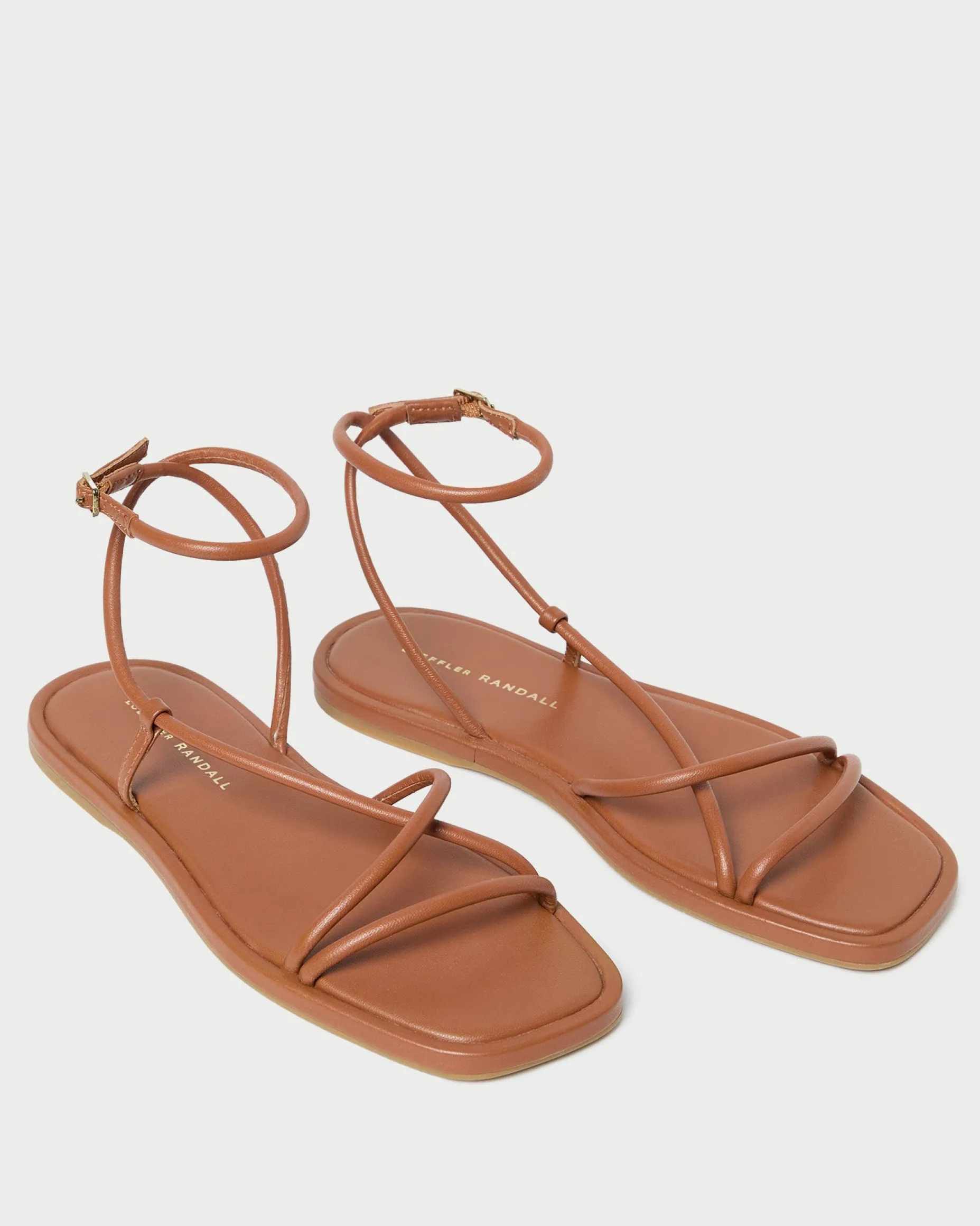 Noor Timber Leather Flat Sandal