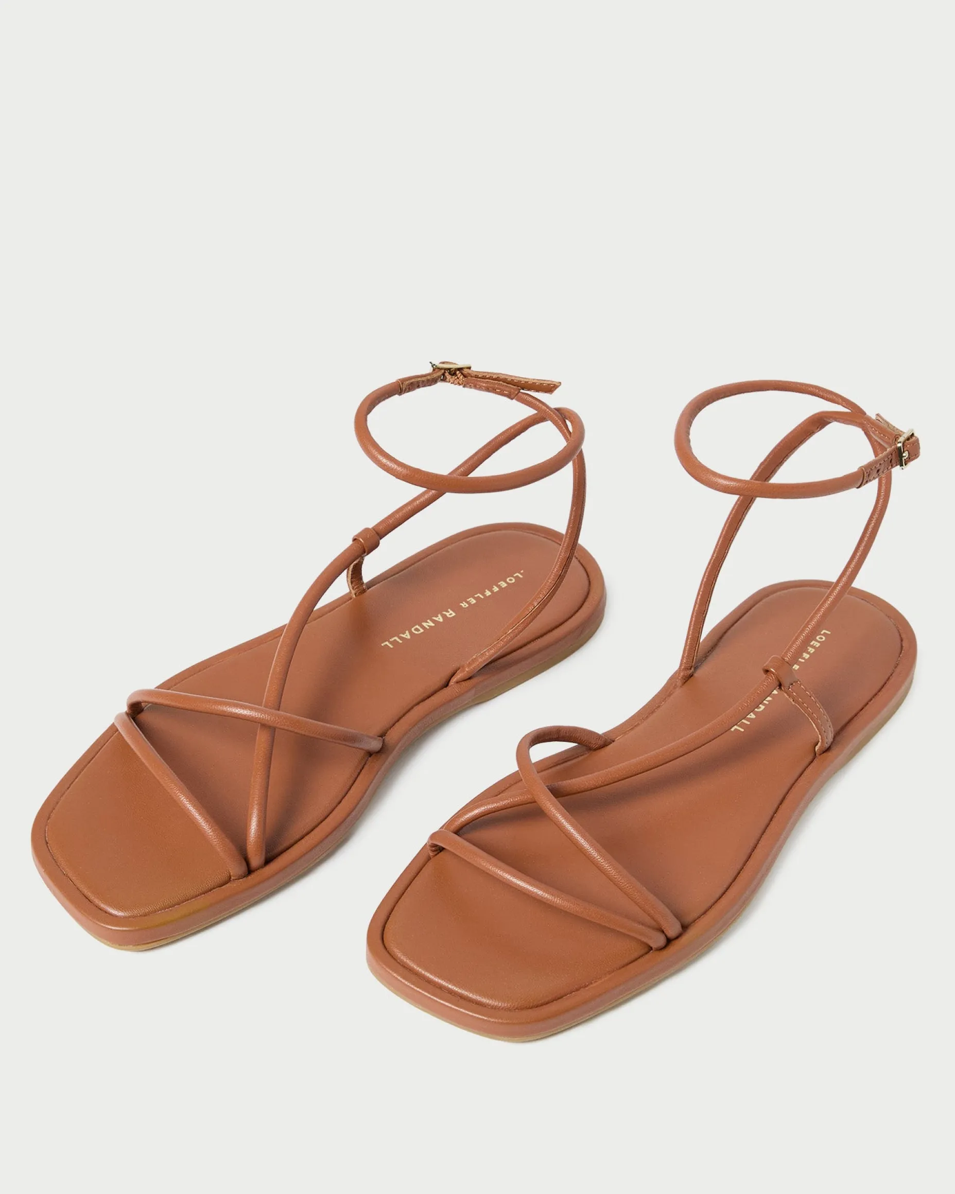 Noor Timber Leather Flat Sandal