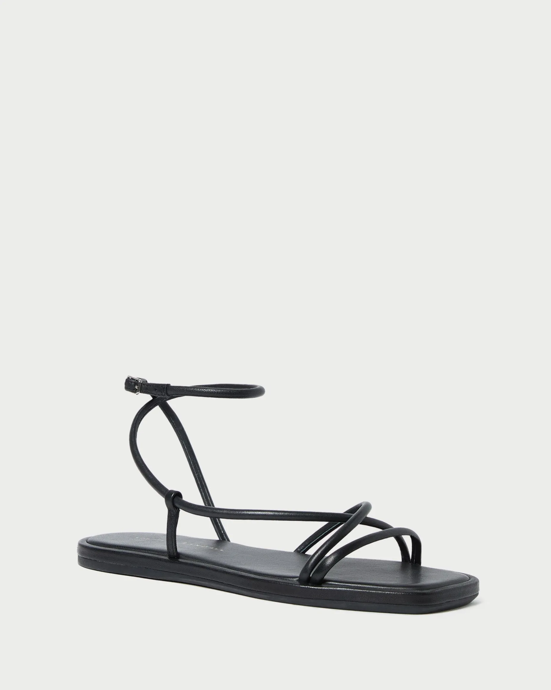 Noor Timber Leather Flat Sandal