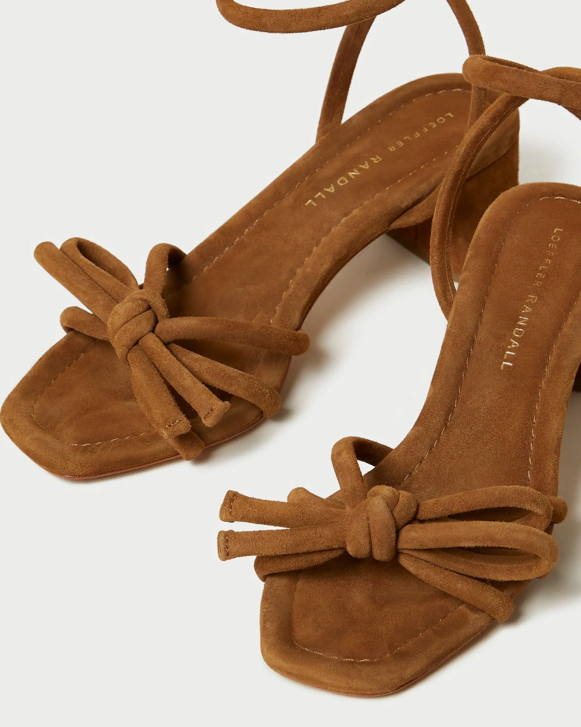Mikel Cappuccino Bow Mid-Heel Sandal