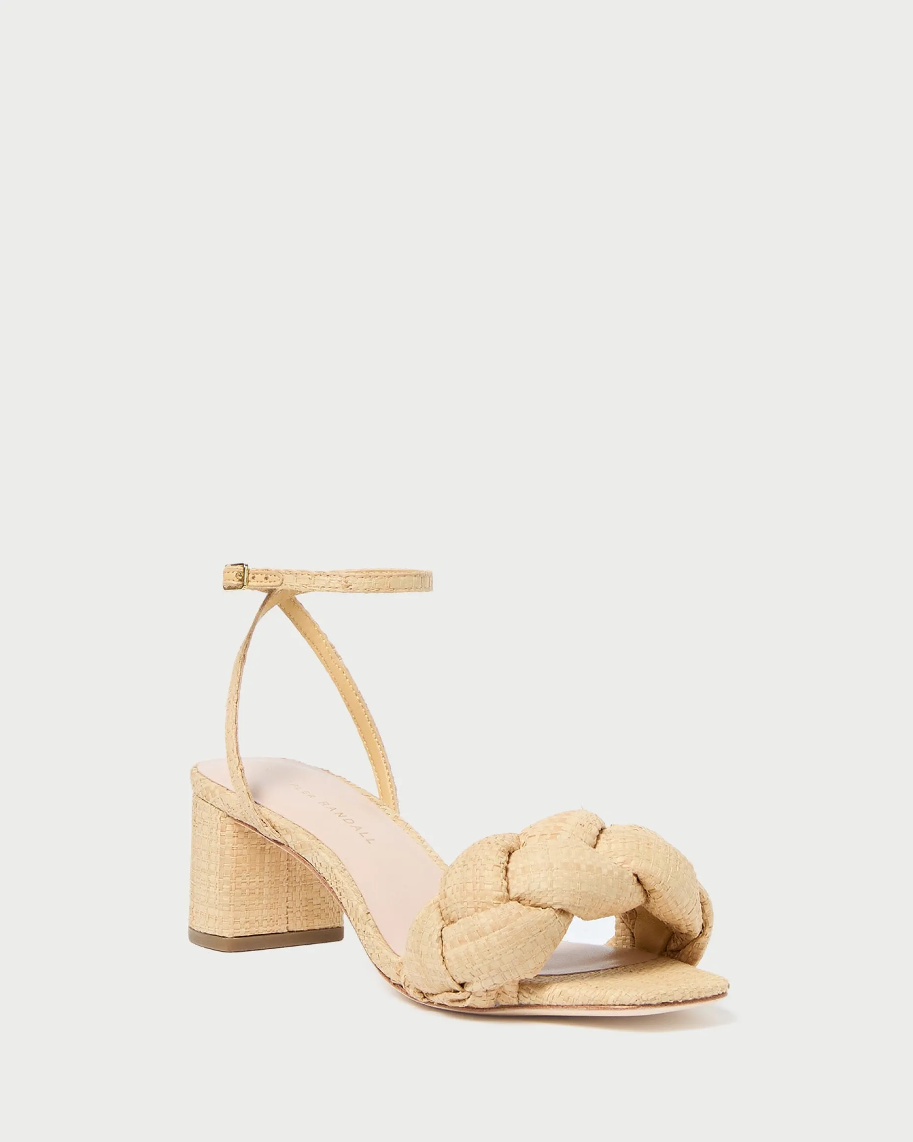 Avril Natural Raffia Heeled Sandal