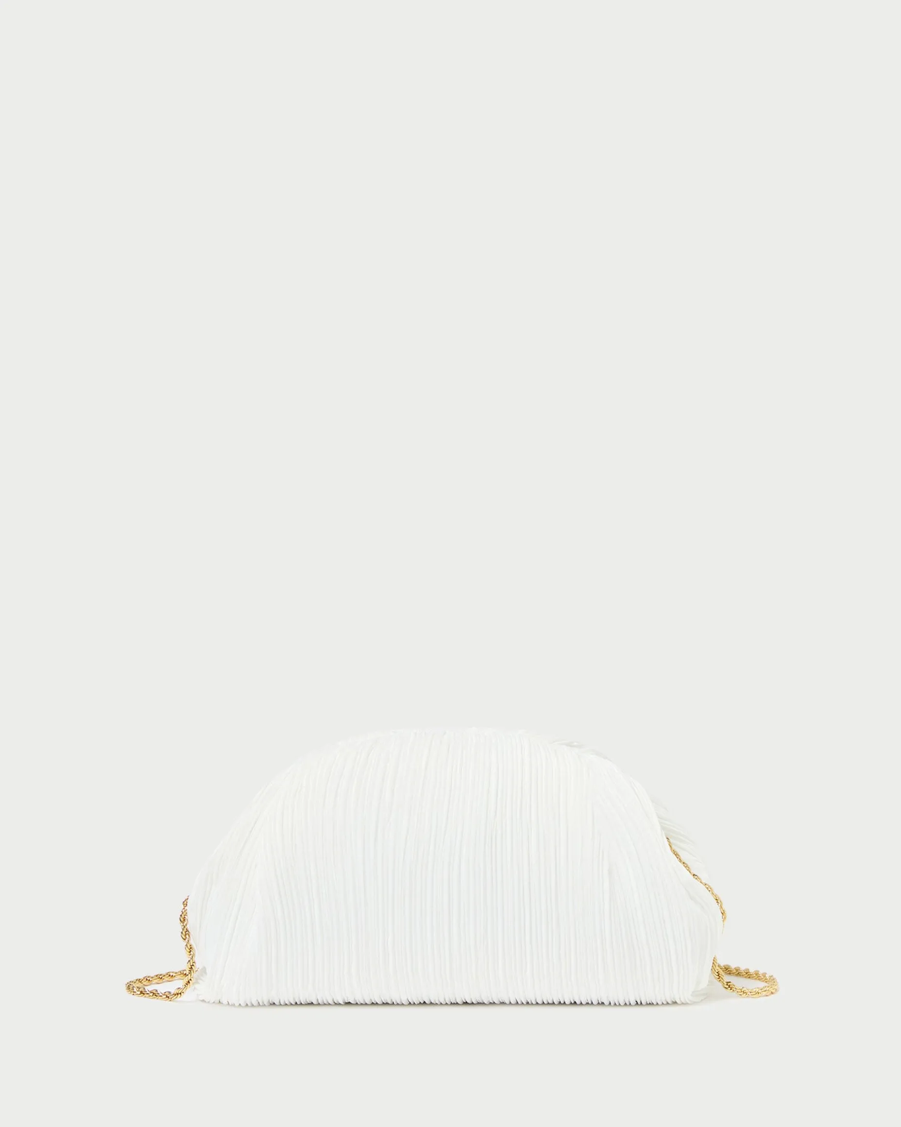 Bailey White/Crystal Dome Clutch