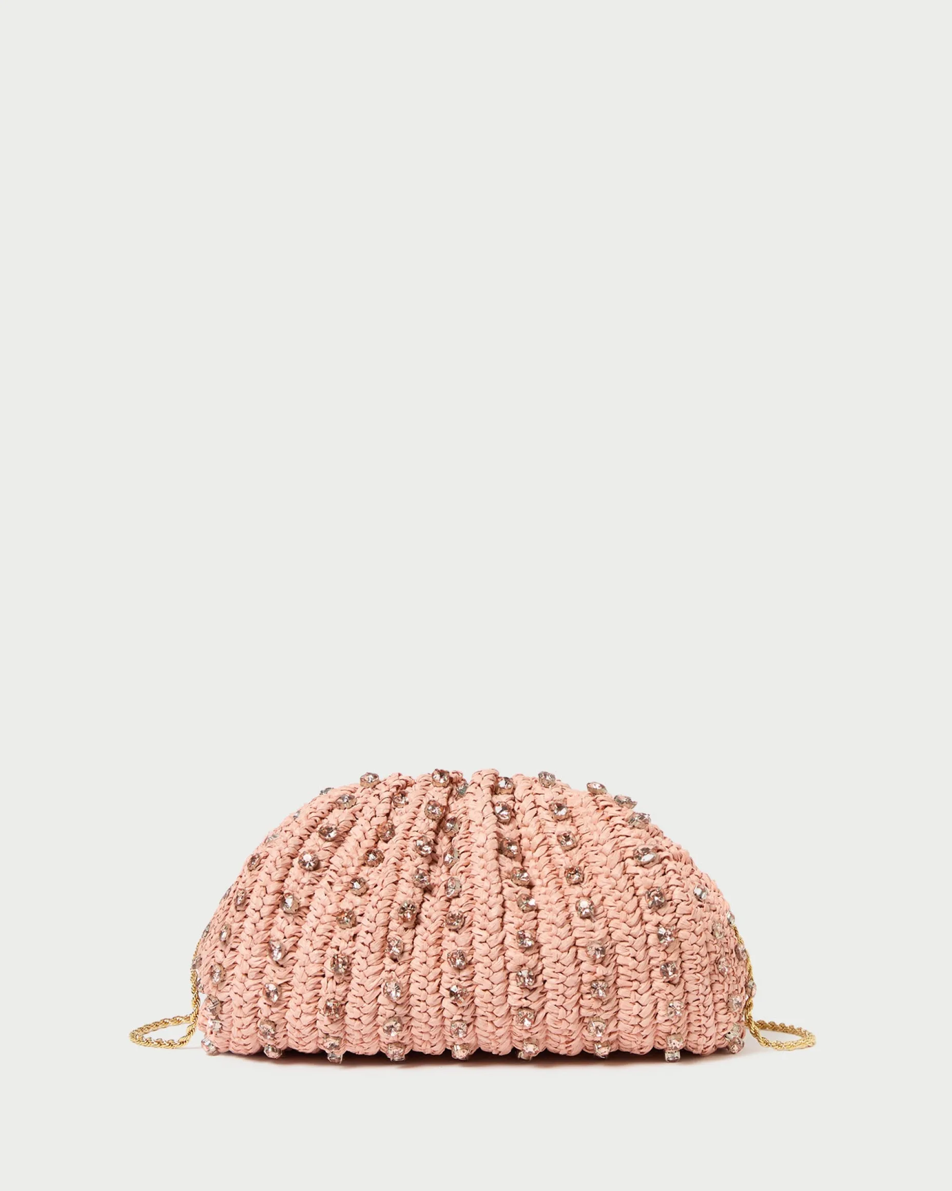 Bailey White/Crystal Dome Clutch