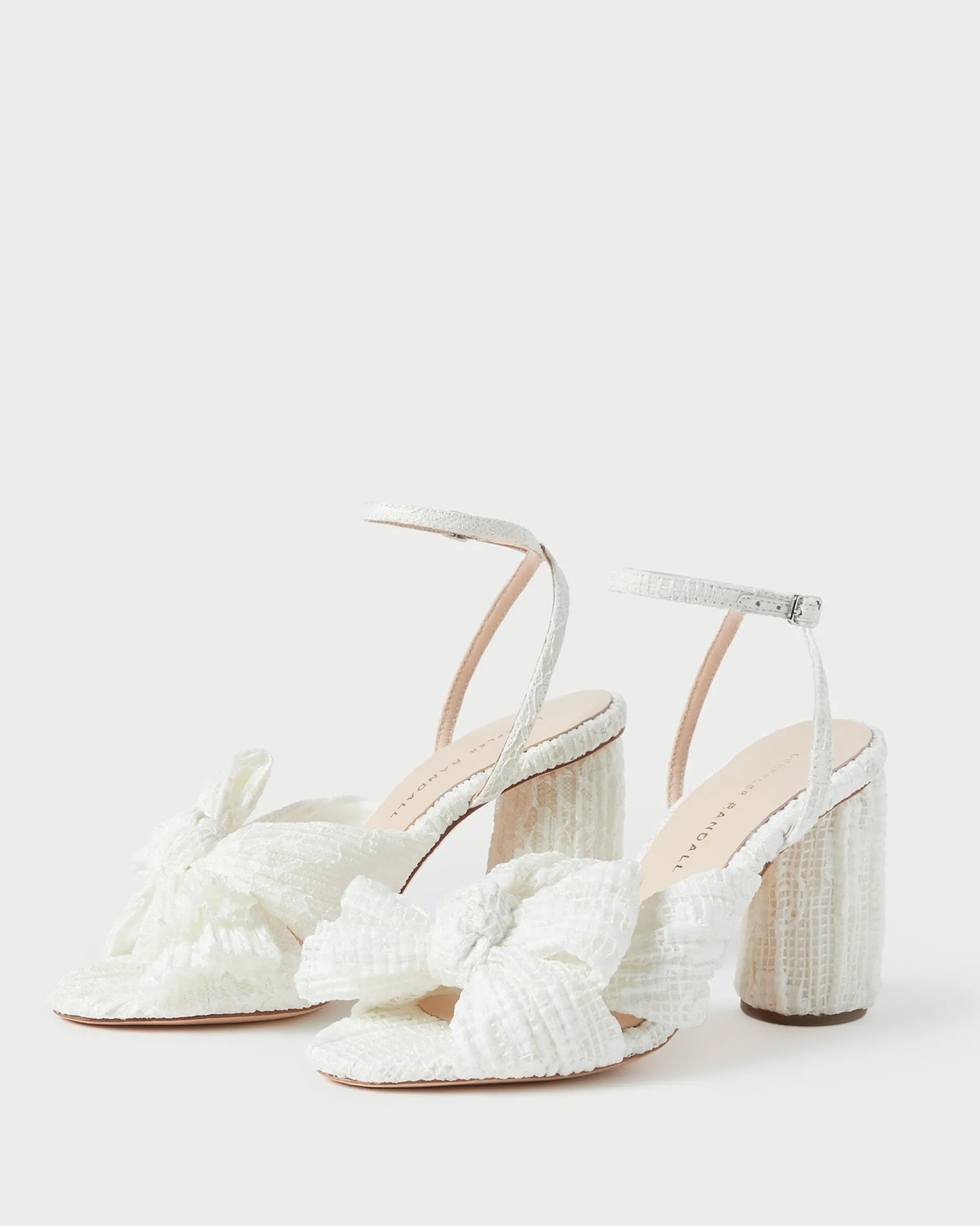 Camellia White Lace Bow Heel
