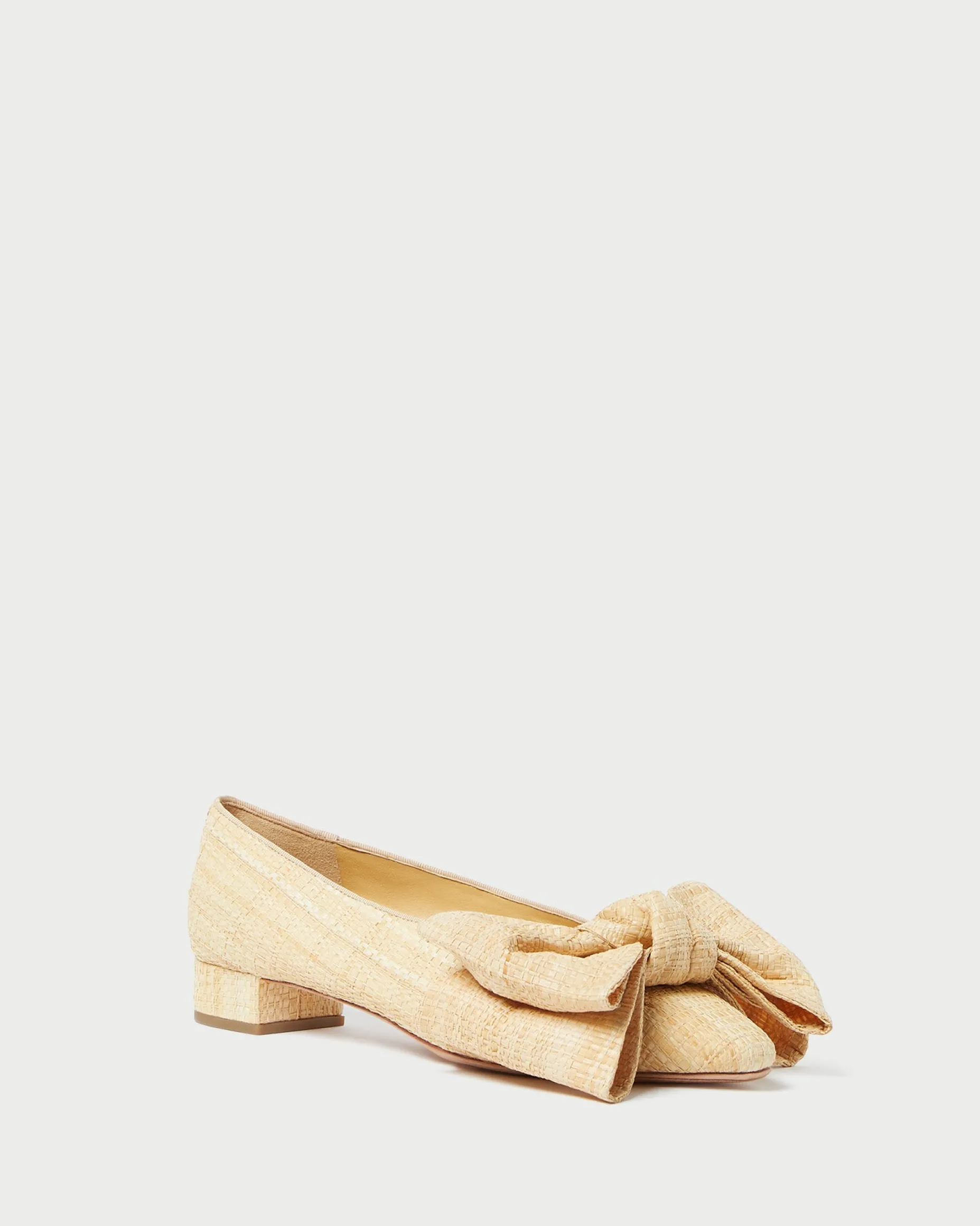 Noa Natural Raffia Bow Flat