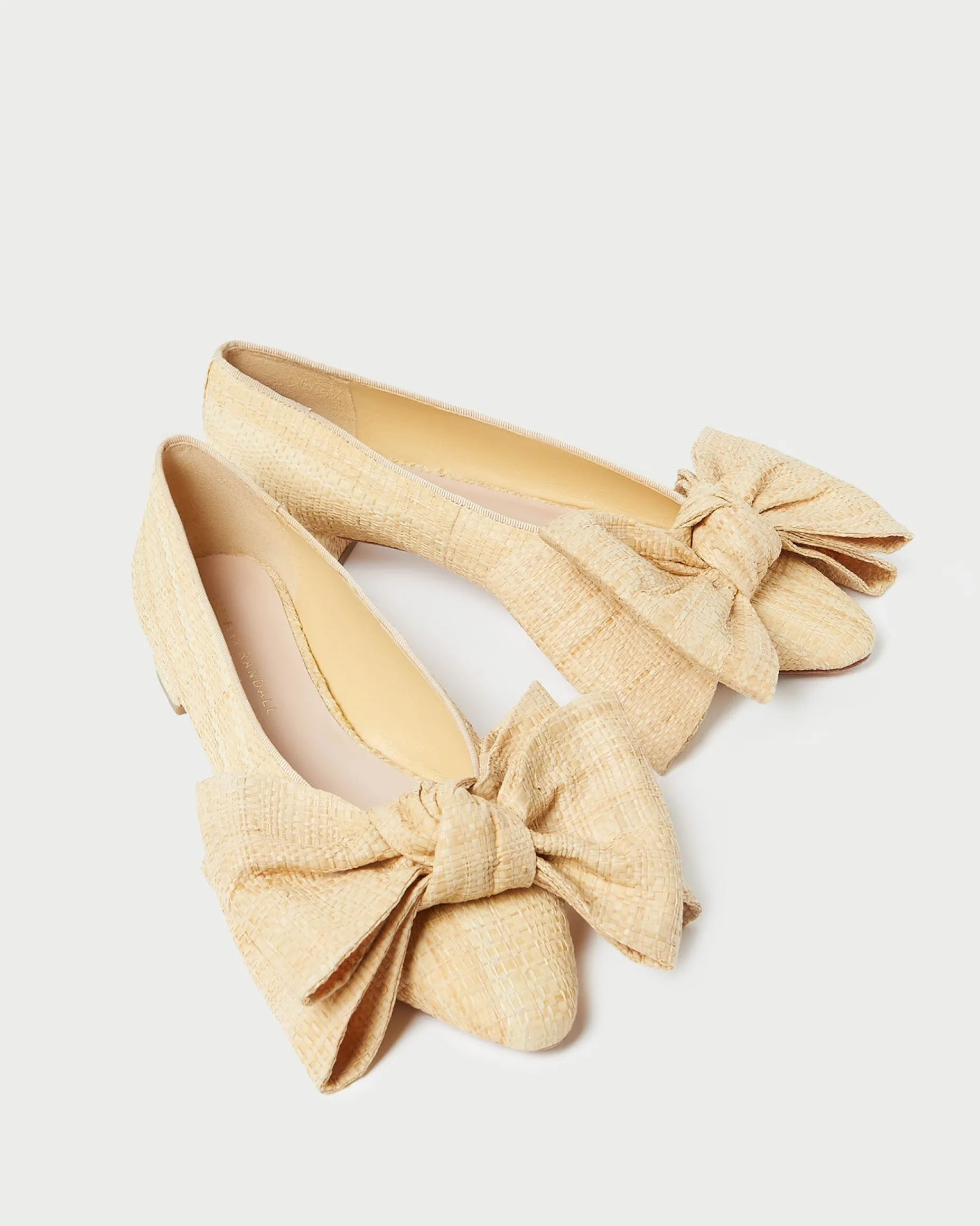Noa Natural Raffia Bow Flat